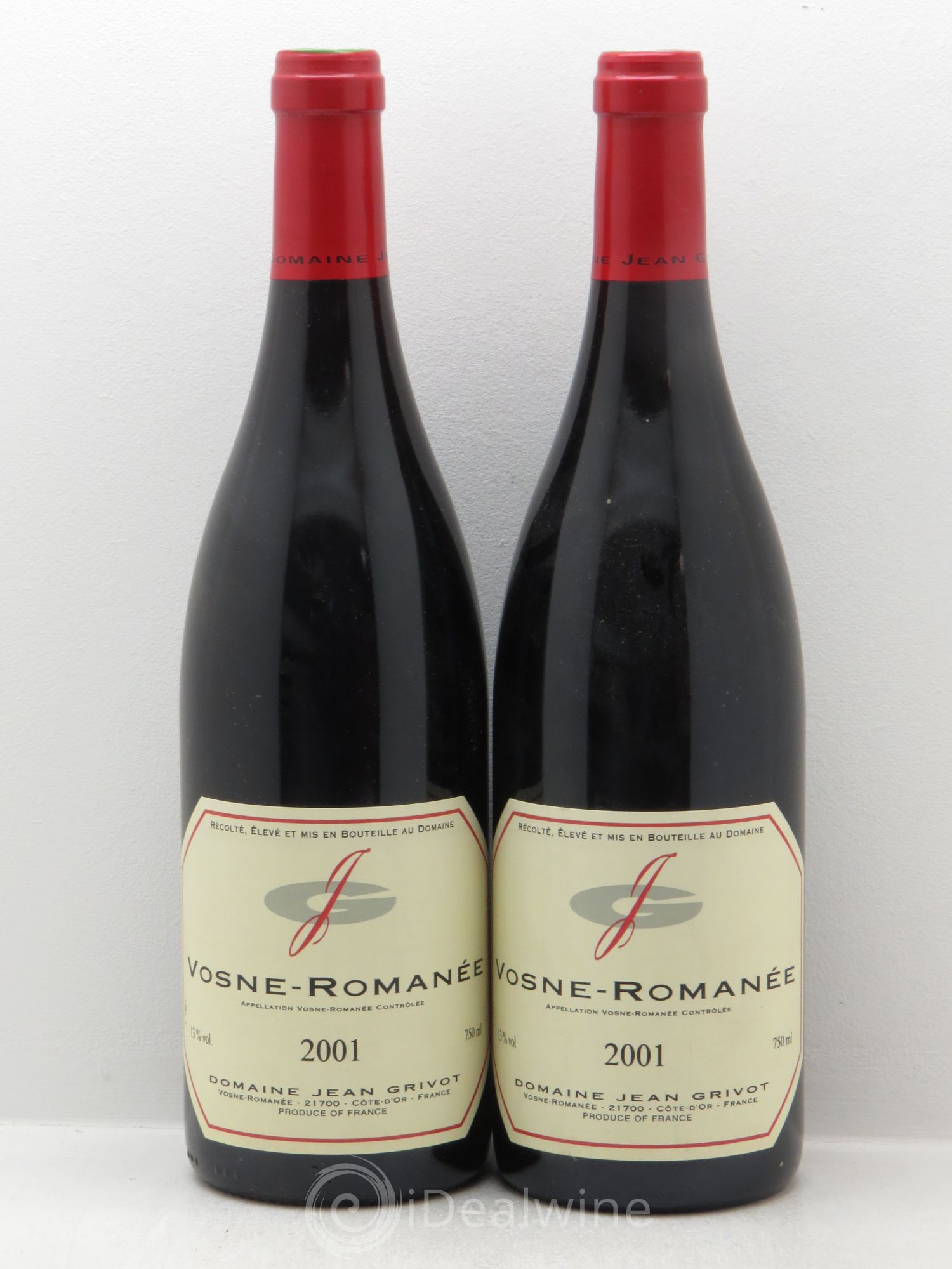 Vosne-Romanée Jean Grivot 2001 - Lot de 2 bouteilles - 0