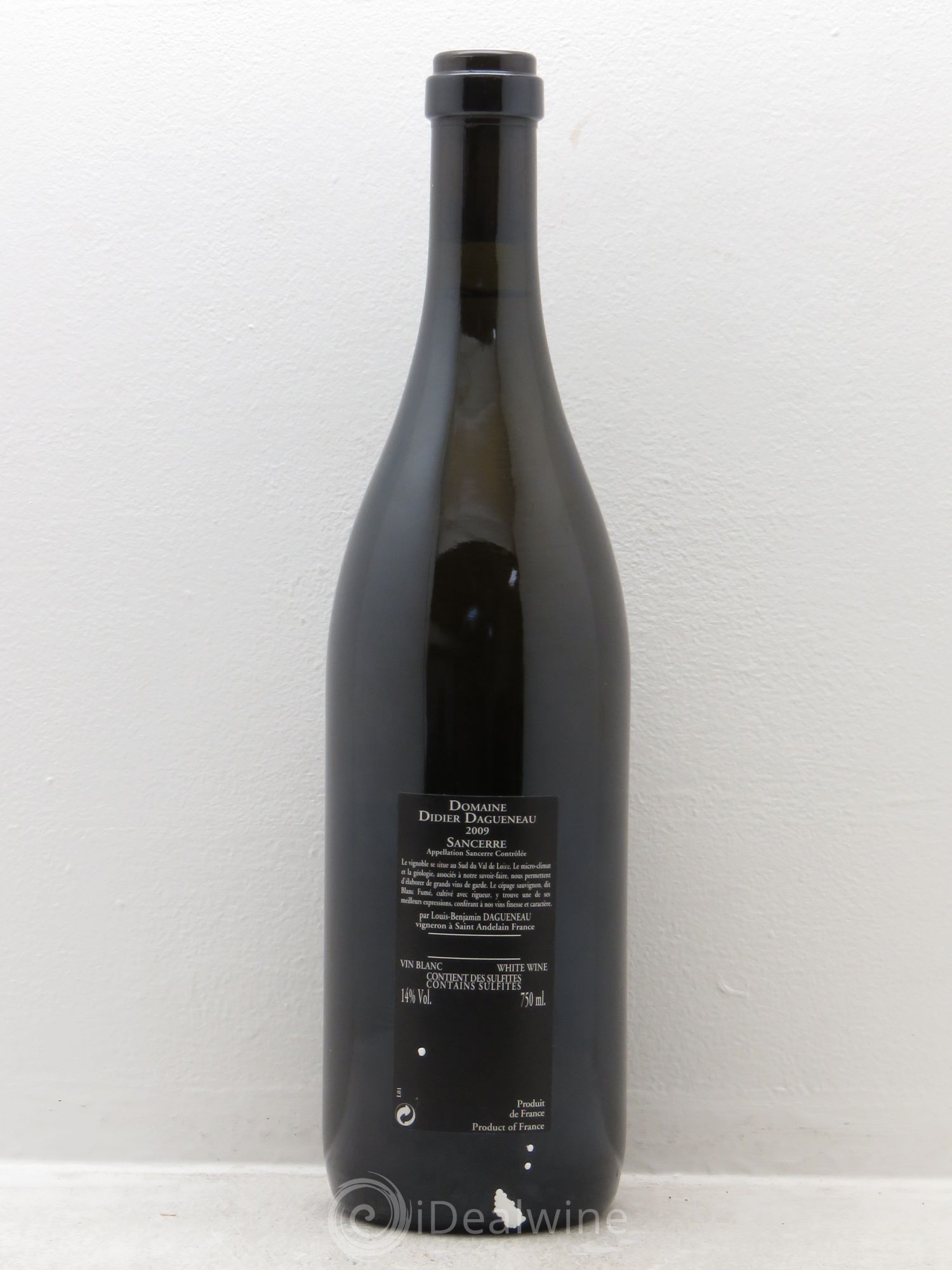 Sancerre Le Mont Damné Chavignol Dagueneau (Domaine Didier - Louis-Benjamin) 2009 - Lot de 1 bouteille - 1