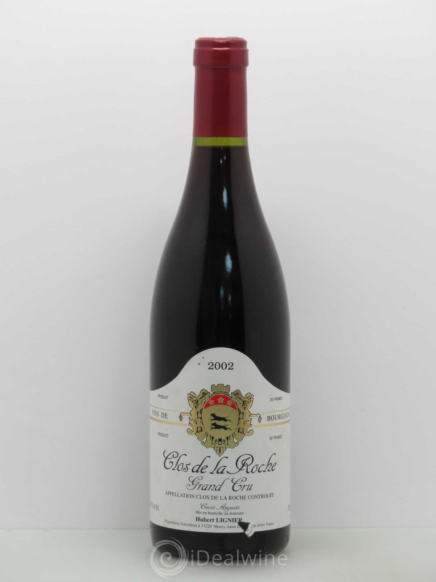 Clos de la Roche Grand Cru Hubert Lignier (Domaine) 2002 - Lot de 1 bouteille - 0
