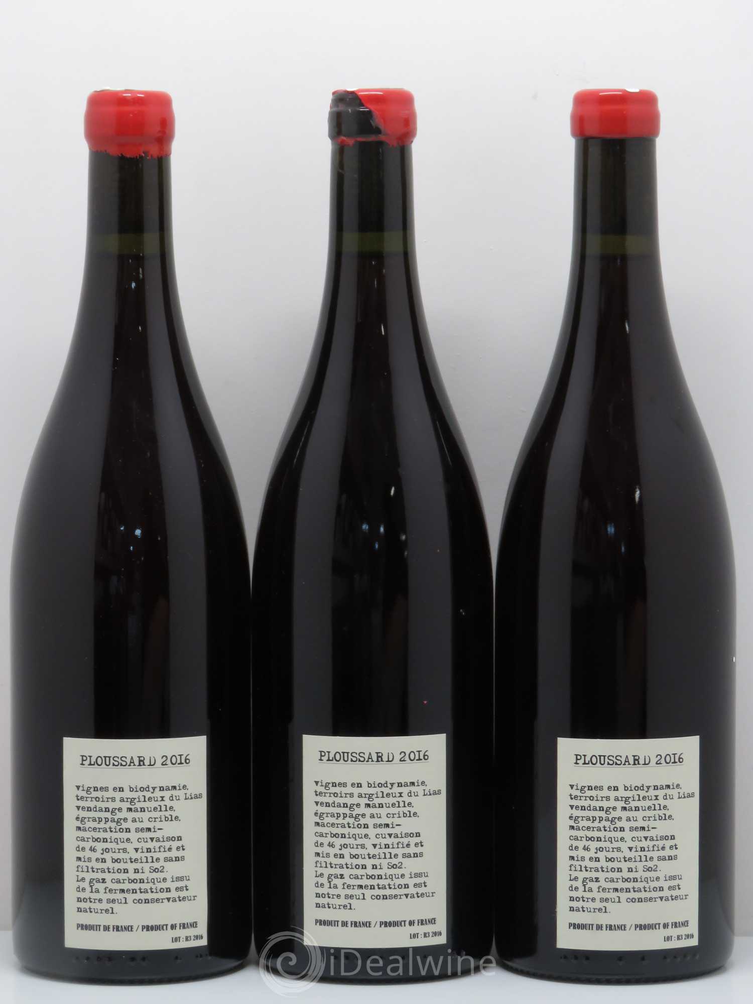 Arbois  Ploussard Adeline Houillon & Renaud Bruyère 2016 - Lot of 3 bottles - 1