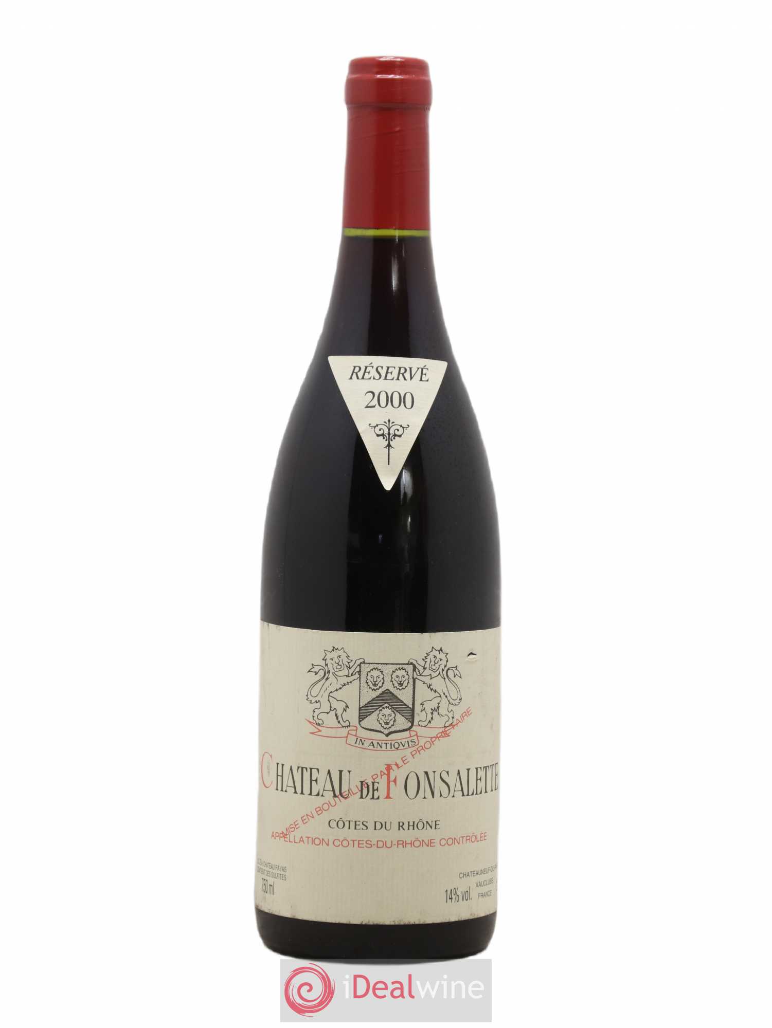 Côtes-du-Rhône Château de Fonsalette Emmanuel Reynaud 2000 - Lot de 1 bouteille - 0