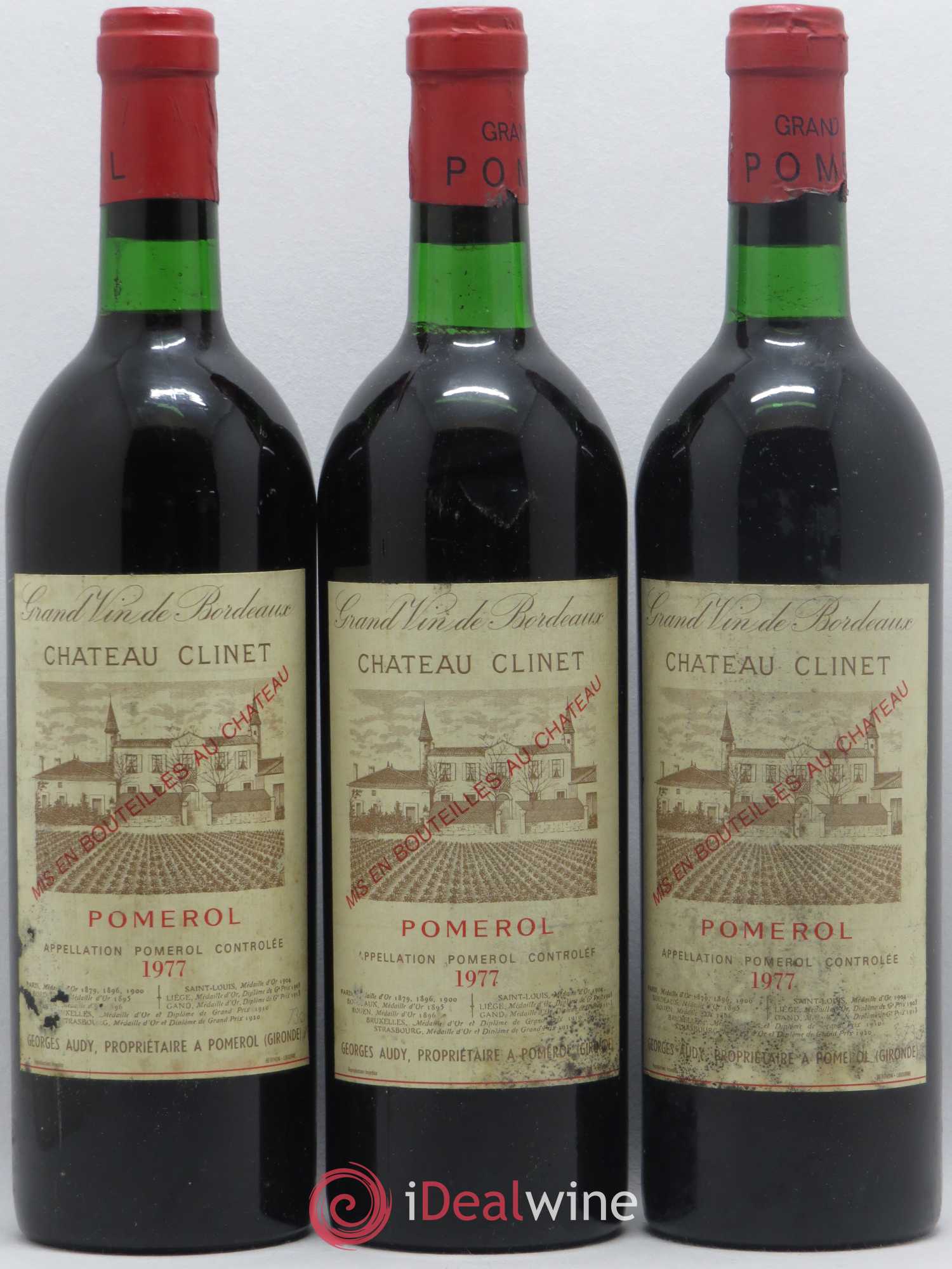 Château Clinet 1977 - Posten von 3 Flaschen - 0