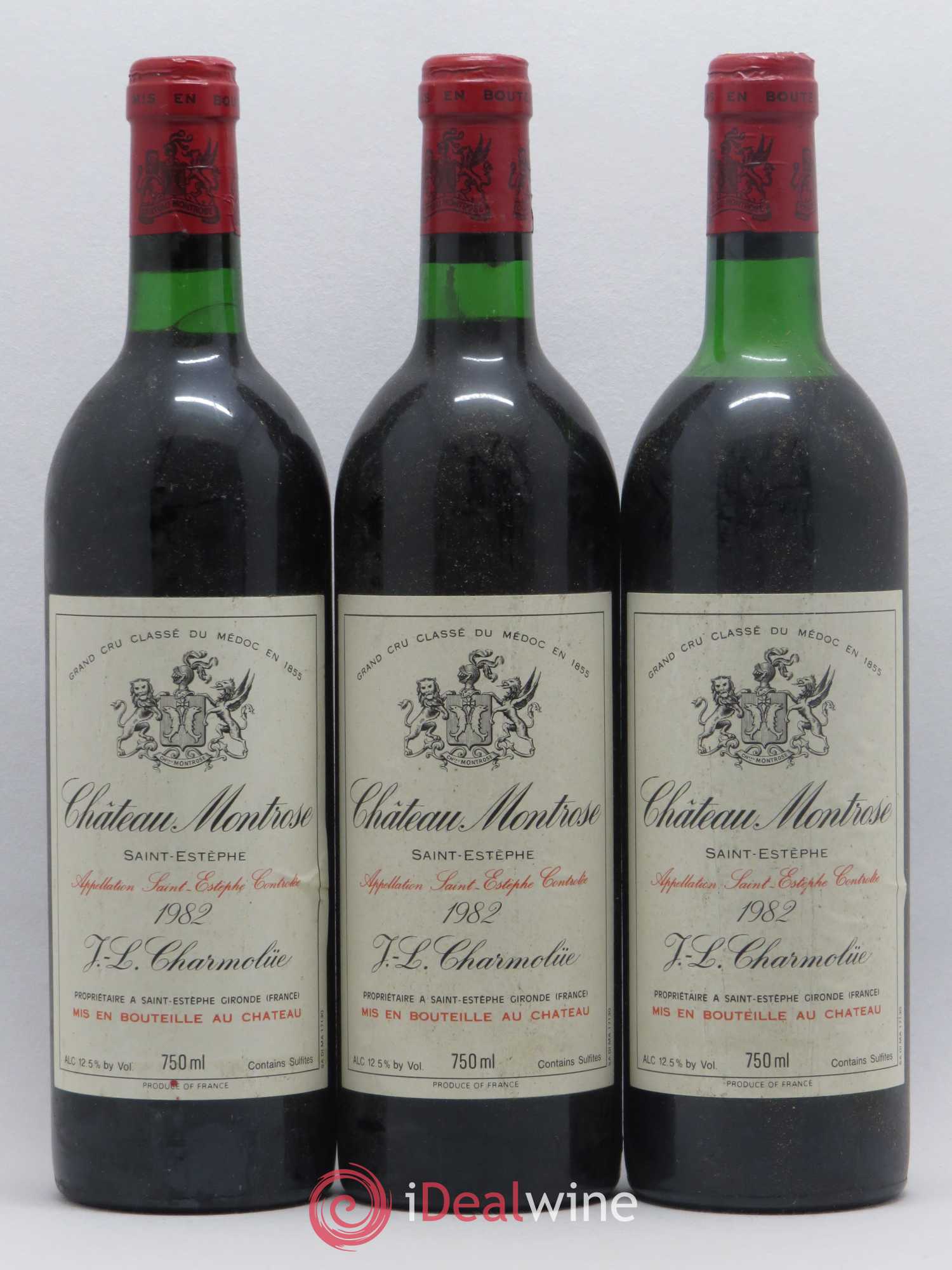 Château Montrose 2ème Grand Cru Classé 1982 - Lot de 3 bouteilles - 0