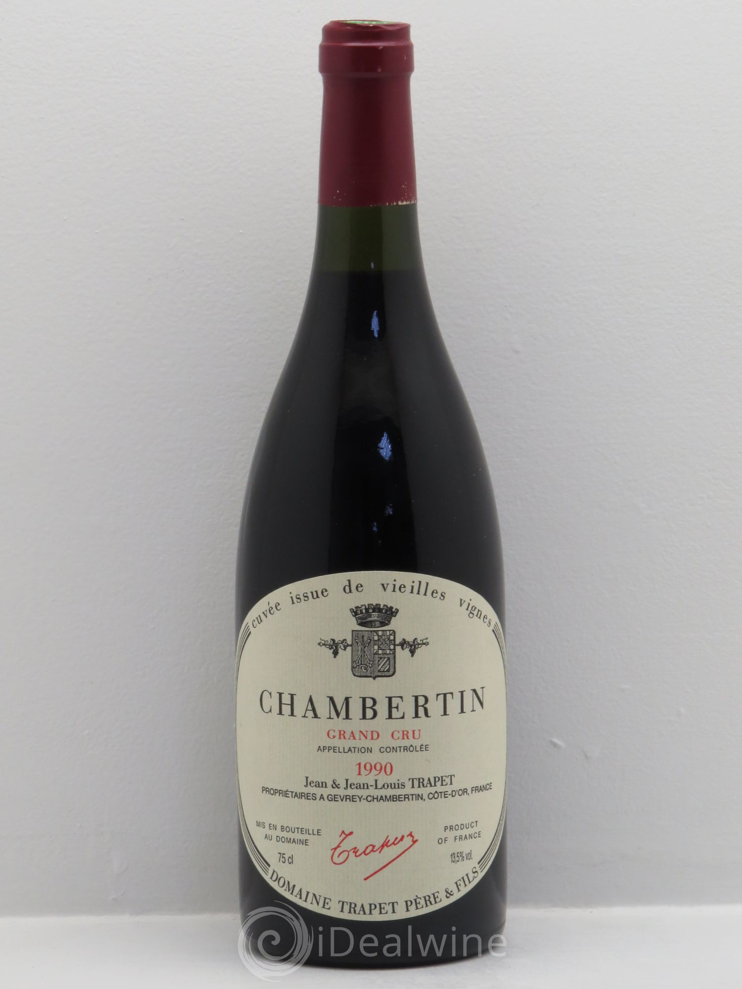 Chambertin Grand Cru Domaine Trapet Vieille vigne 1990 - Posten von 1 Flasche - 0