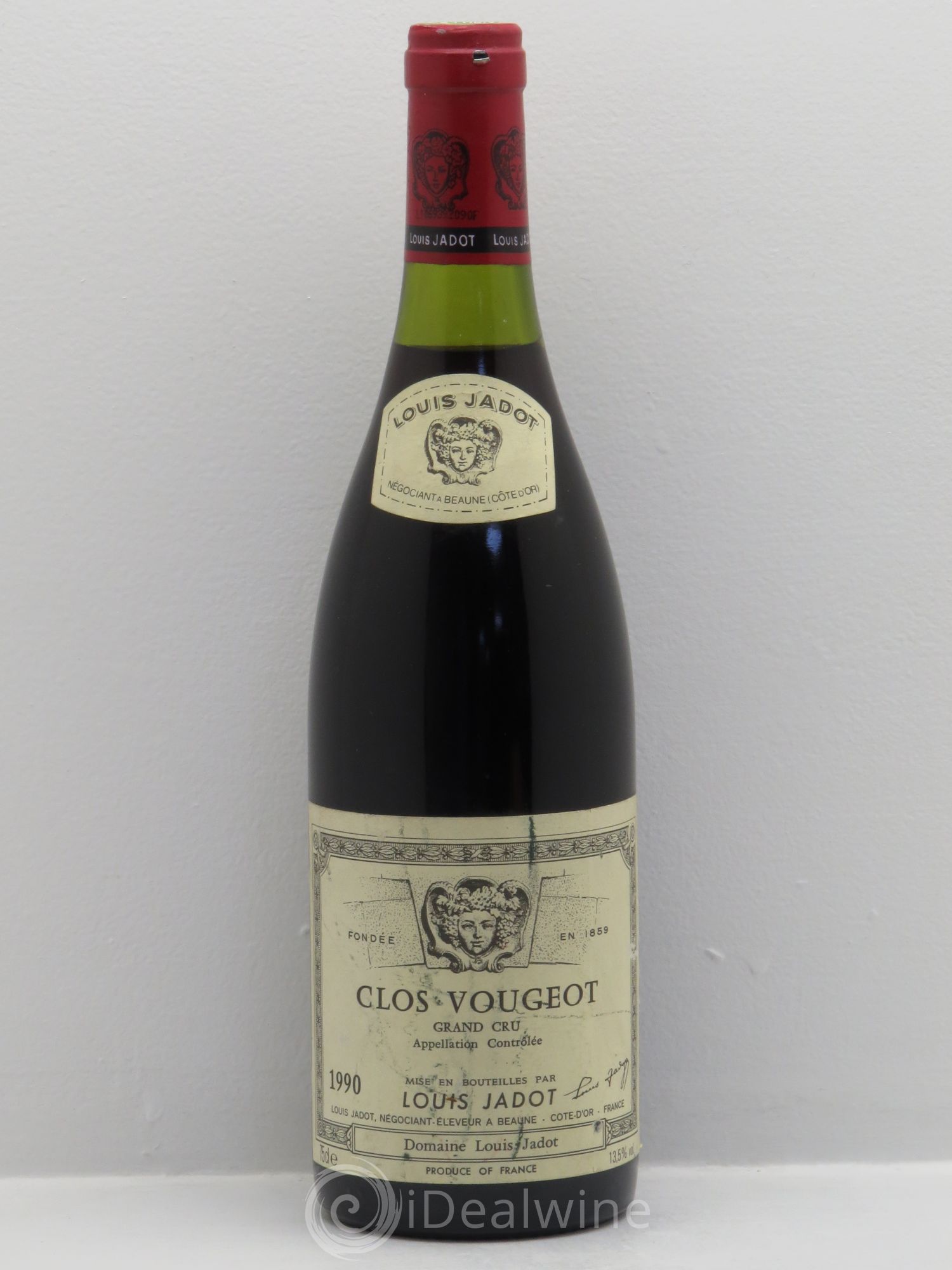Clos de Vougeot Grand Cru Louis Jadot (Domaine) 1990 - Lot de 1 bouteille - 0