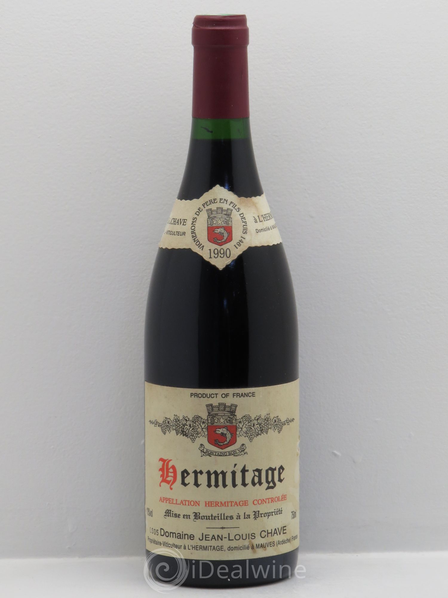 Hermitage Jean-Louis Chave 1990 - Lot de 1 bouteille - 0