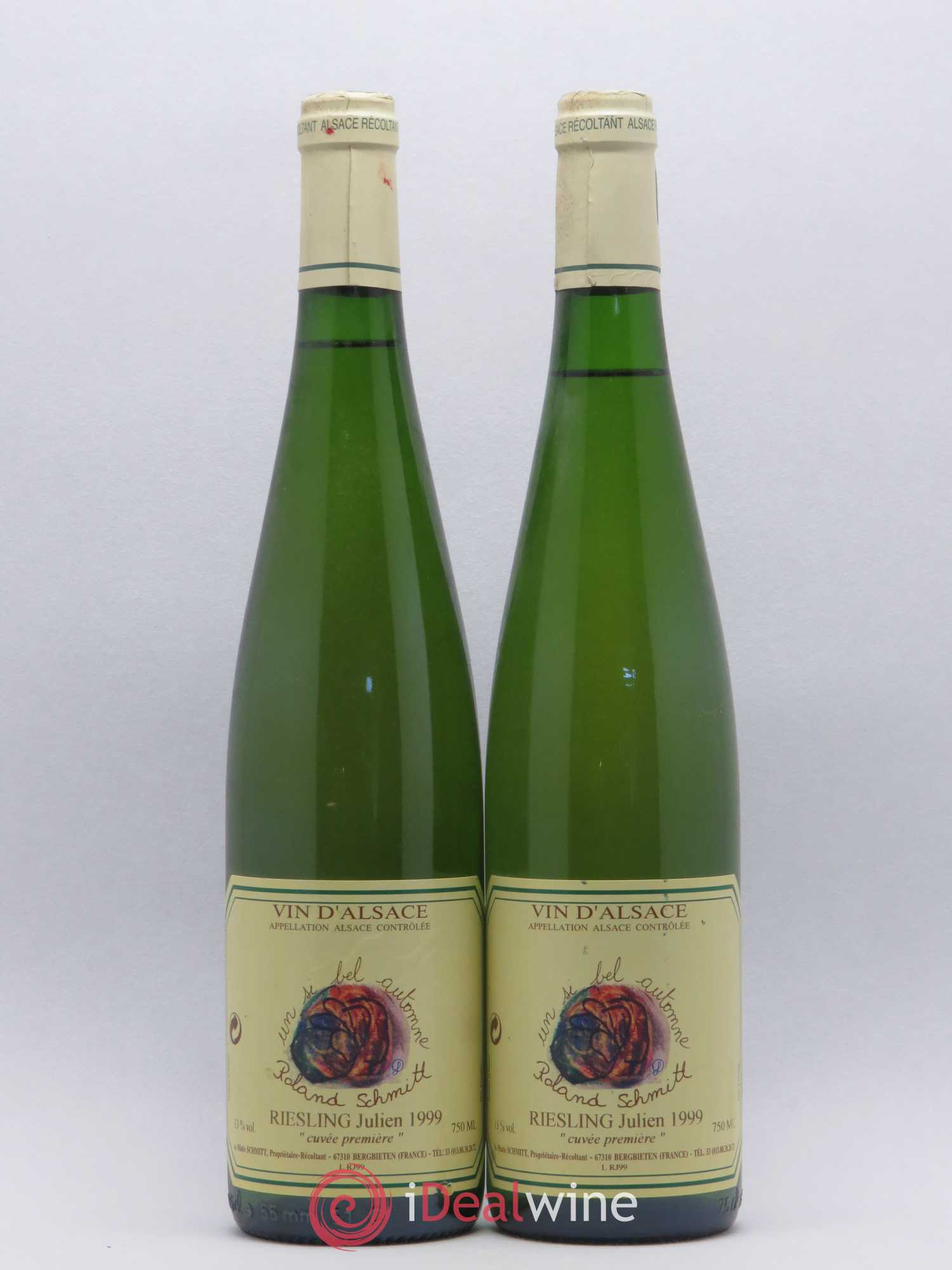 Riesling Julien Cuvée Première Roland Schmitt (sans prix de réserve) 1999 - Lotto di 2 bottiglie - 0