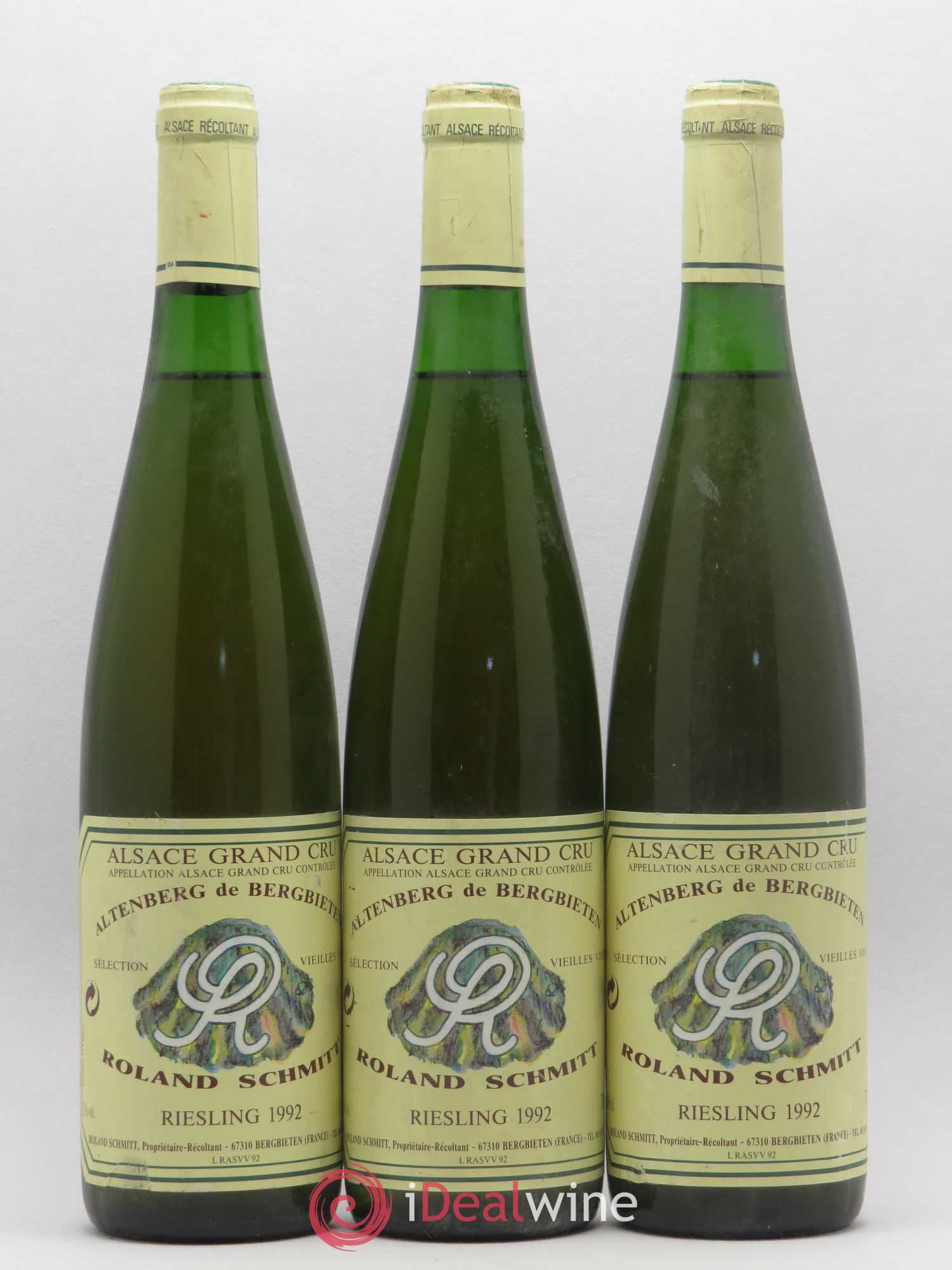 Riesling Grand Cru Altenberg de Bergbieten Roland Schmitt 1992 - Lotto di 3 bottiglie - 0
