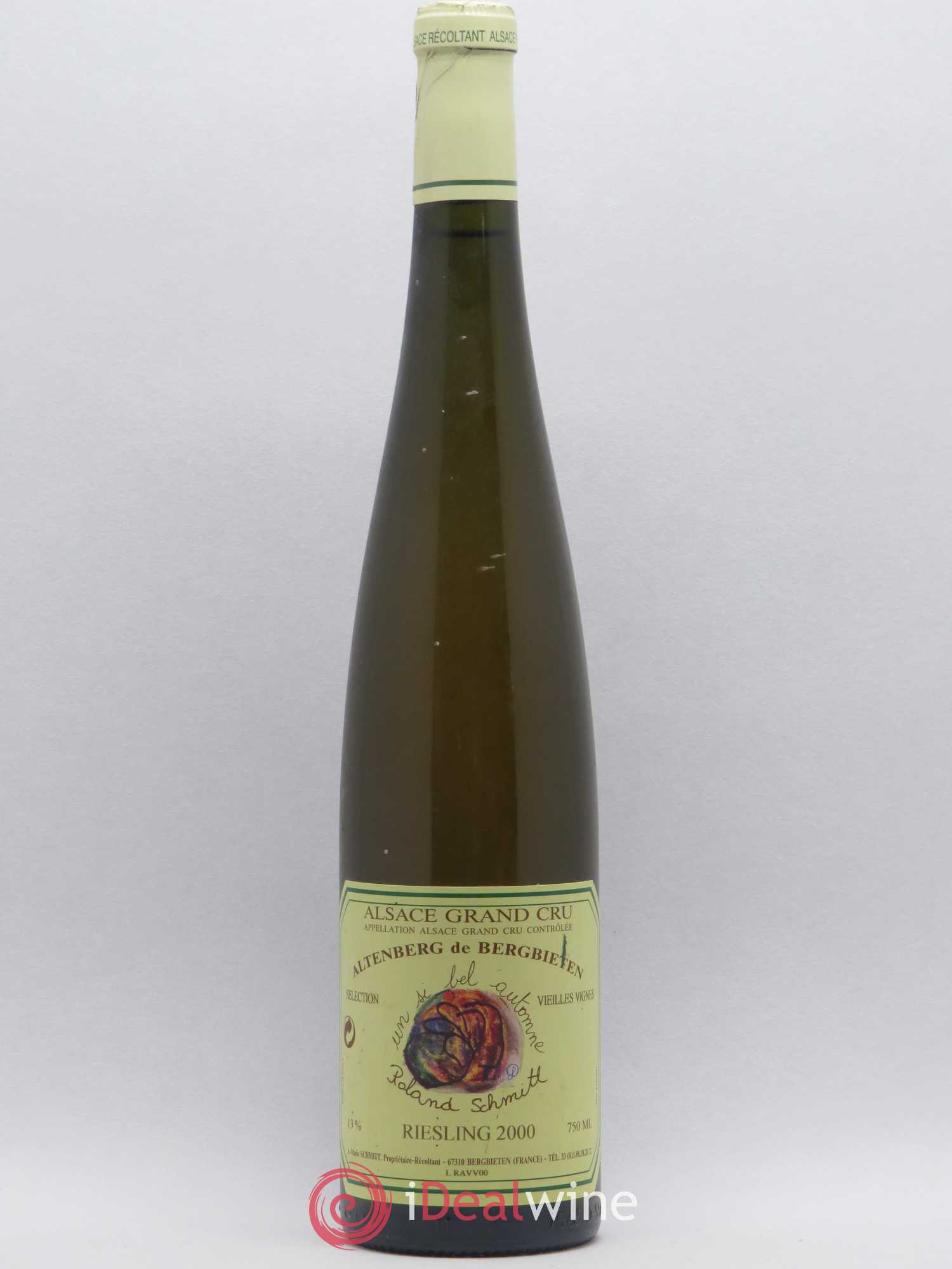 Riesling Grand Cru Altenberg de Bergbieten Roland Schmitt 2000 - Posten von 1 Flasche - 0