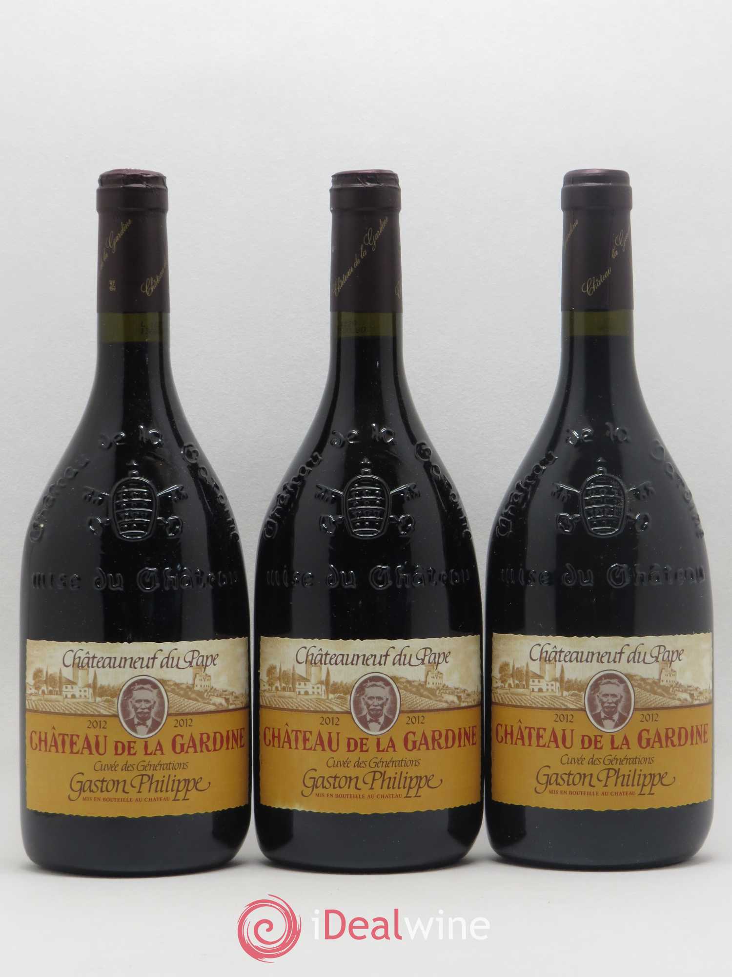 Châteauneuf-du-Pape Château de La Gardine Cuvée des Générations Gaston Philippe Famille Brunel 2012 - Lot de 6 bouteilles - 2