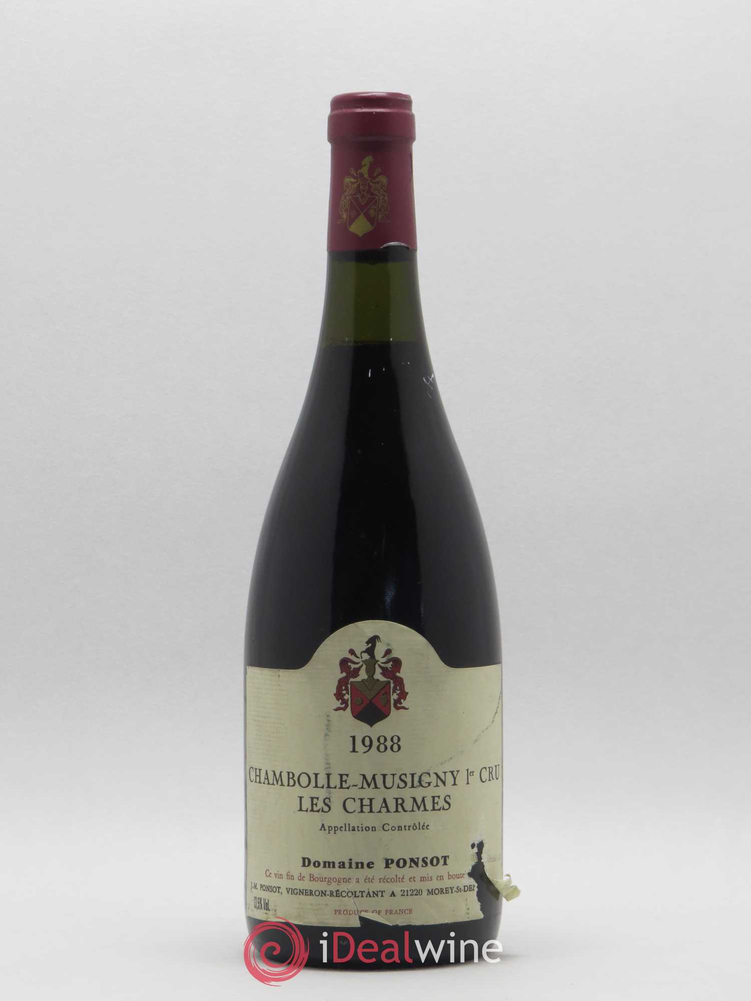 Chambolle-Musigny 1er Cru Les Charmes Ponsot (Domaine) 1988 - Lot de 1 bouteille - 0