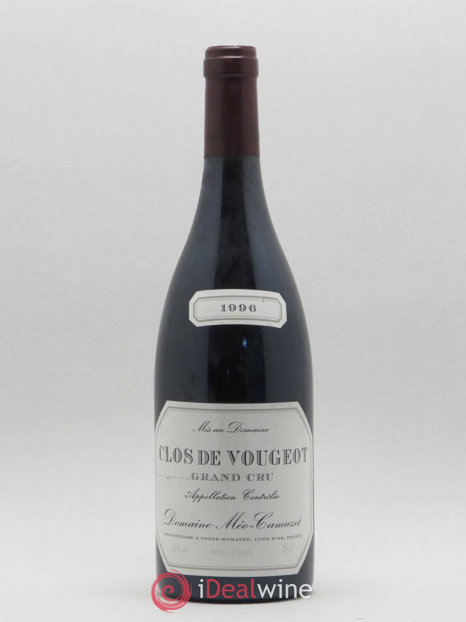 Clos de Vougeot Grand Cru Méo-Camuzet (Domaine) 1996 - Lot de 1 bouteille - 0