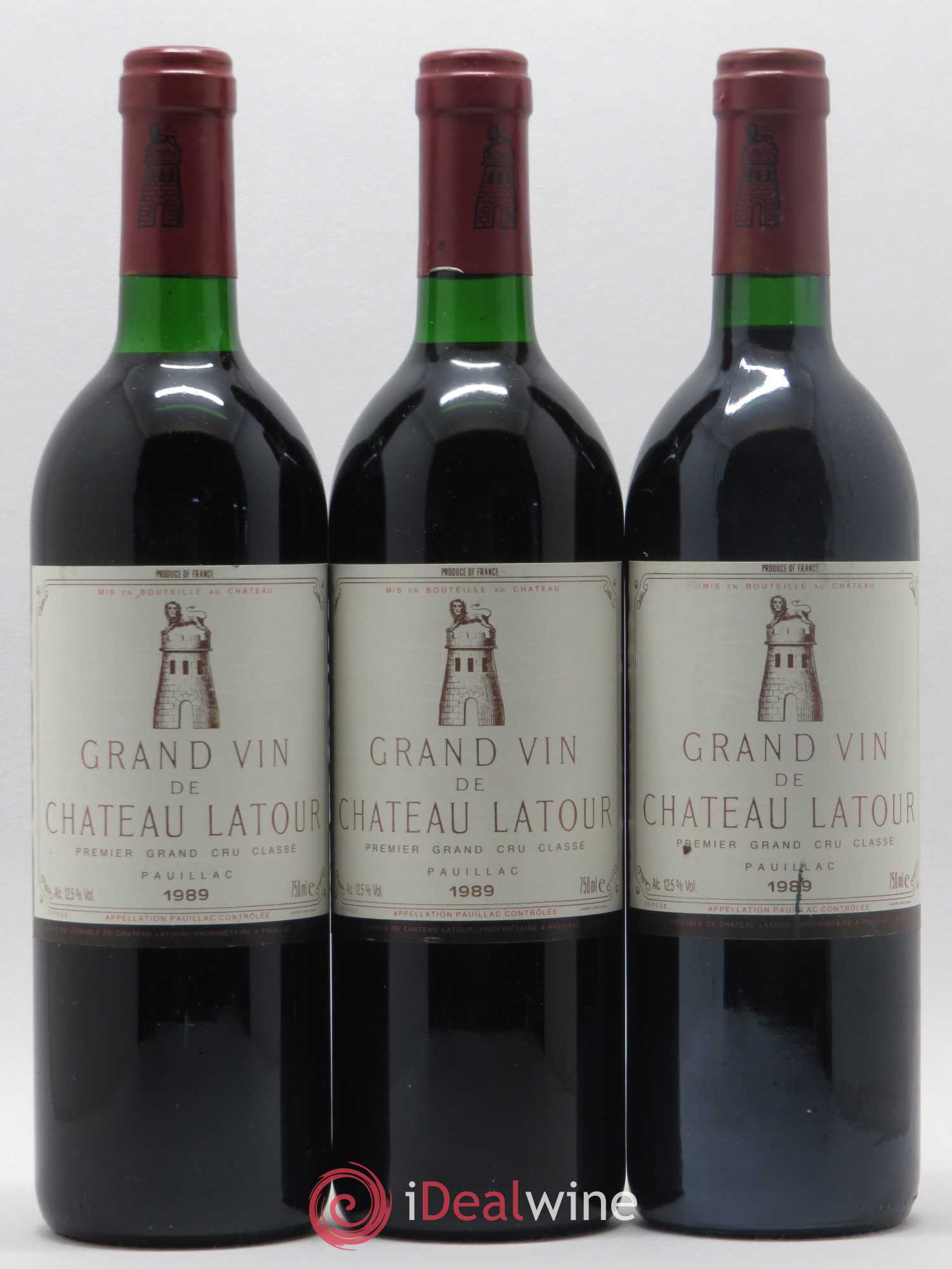 Château Latour 1er Grand Cru Classé 1989 - Lot de 3 bouteilles - 0