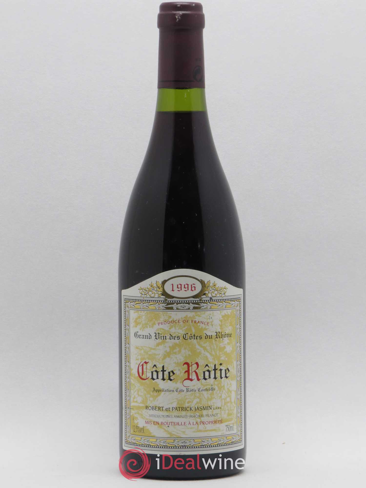 Côte-Rôtie Jasmin (Domaine) écriture sur la capsule 1996 - Lot de 1 bouteille - 0