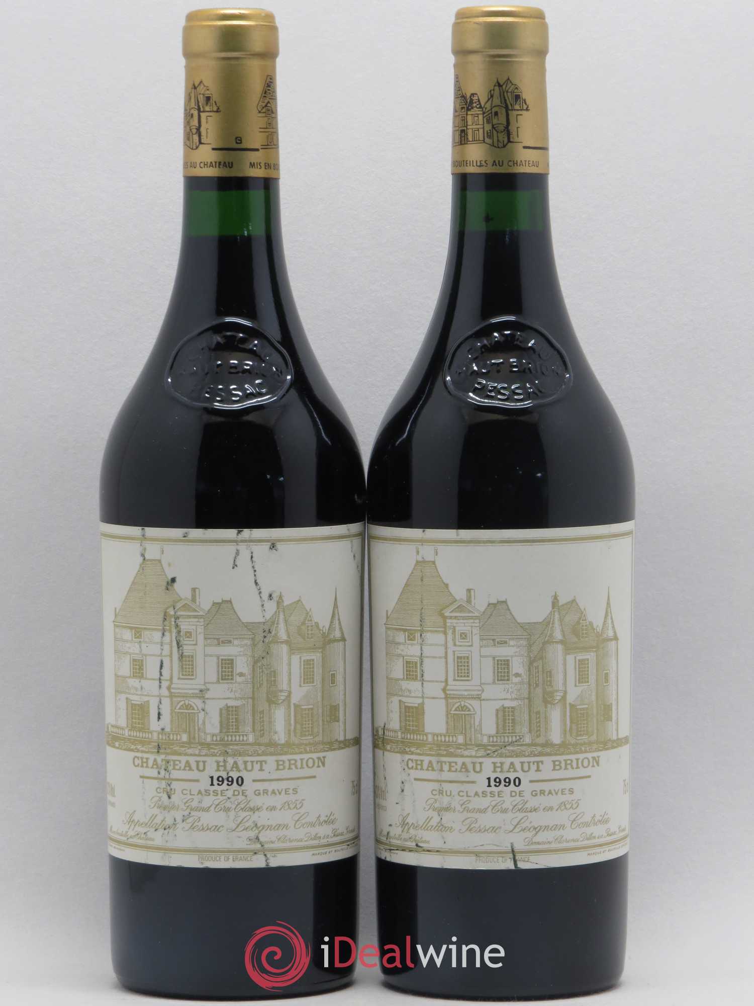 Château Haut Brion 1er Grand Cru Classé 1990 - Lot de 2 bouteilles - 0