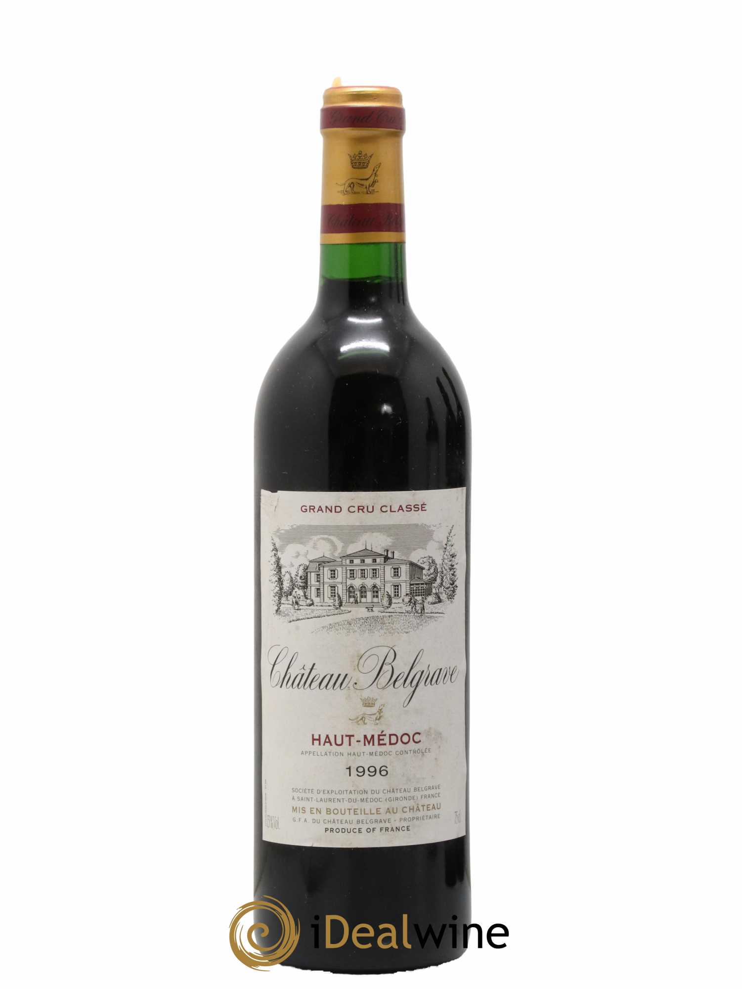 Château Belgrave 5ème Grand Cru Classé 1996 - Lot de 1 bouteille - 0