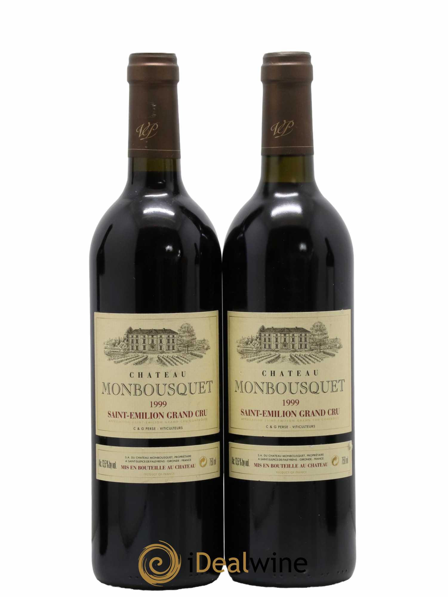 Château Monbousquet Grand Cru Classé 1999 - Lot de 2 bouteilles - 0