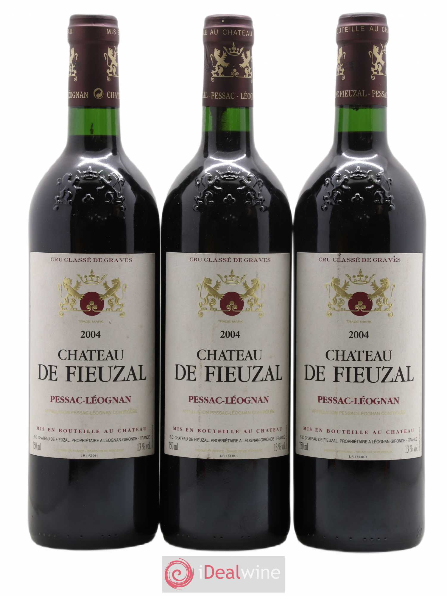 Château de Fieuzal Cru Classé de Graves 2004 - Lot de 3 bouteilles - 0