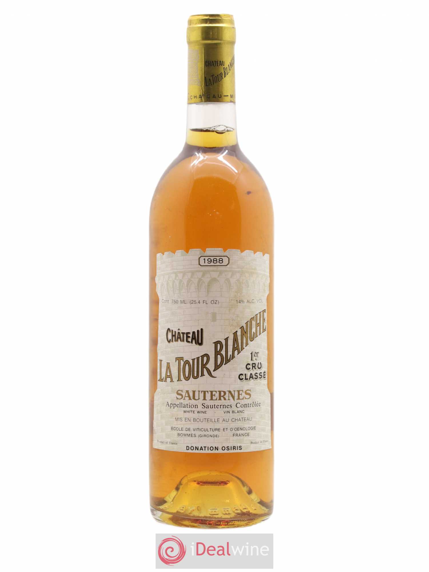 Château la Tour Blanche 1er Grand Cru Classé 1988 - Lotto di 1 bottiglia - 0