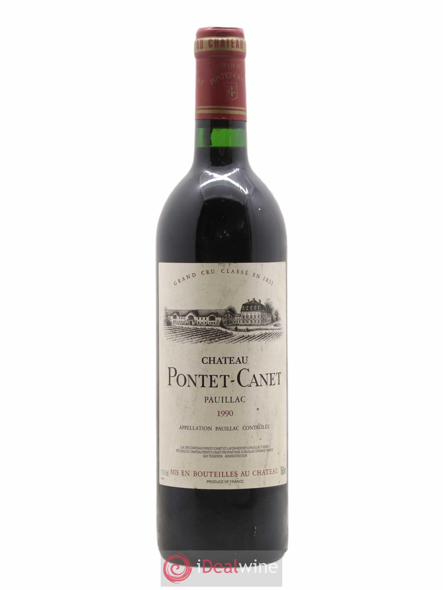 Château Pontet Canet 5ème Grand Cru Classé 1990 - Lot de 1 bouteille - 0