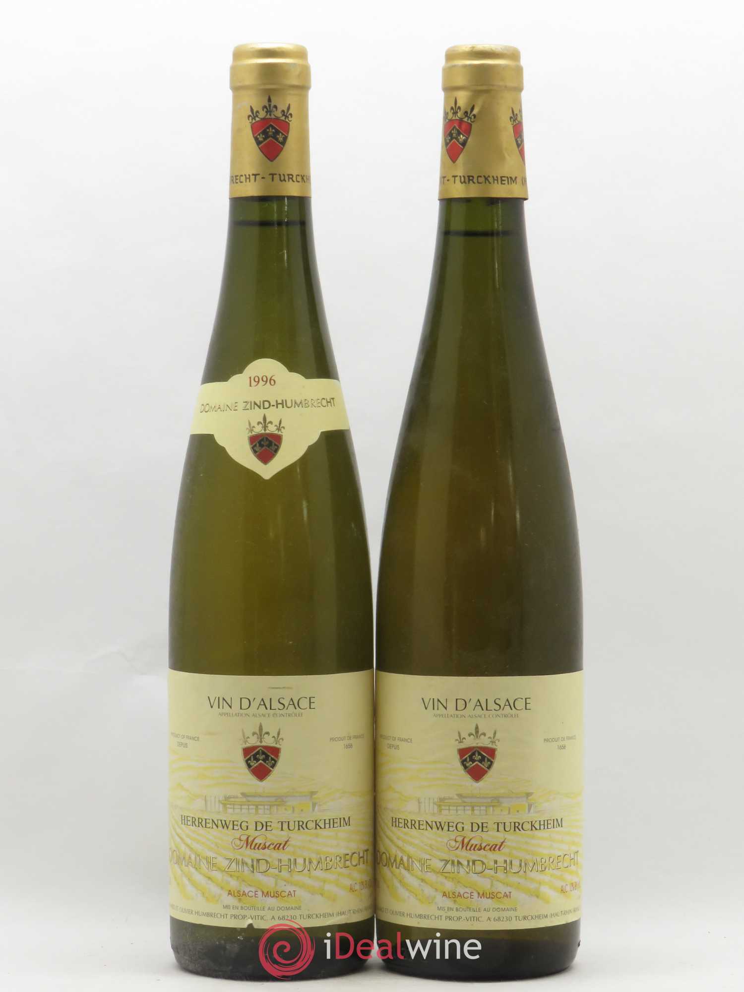 Alsace Muscat Herrenweg de Turckheim Zind-Humbrecht 1996 - Posten von 2 Flaschen - 0