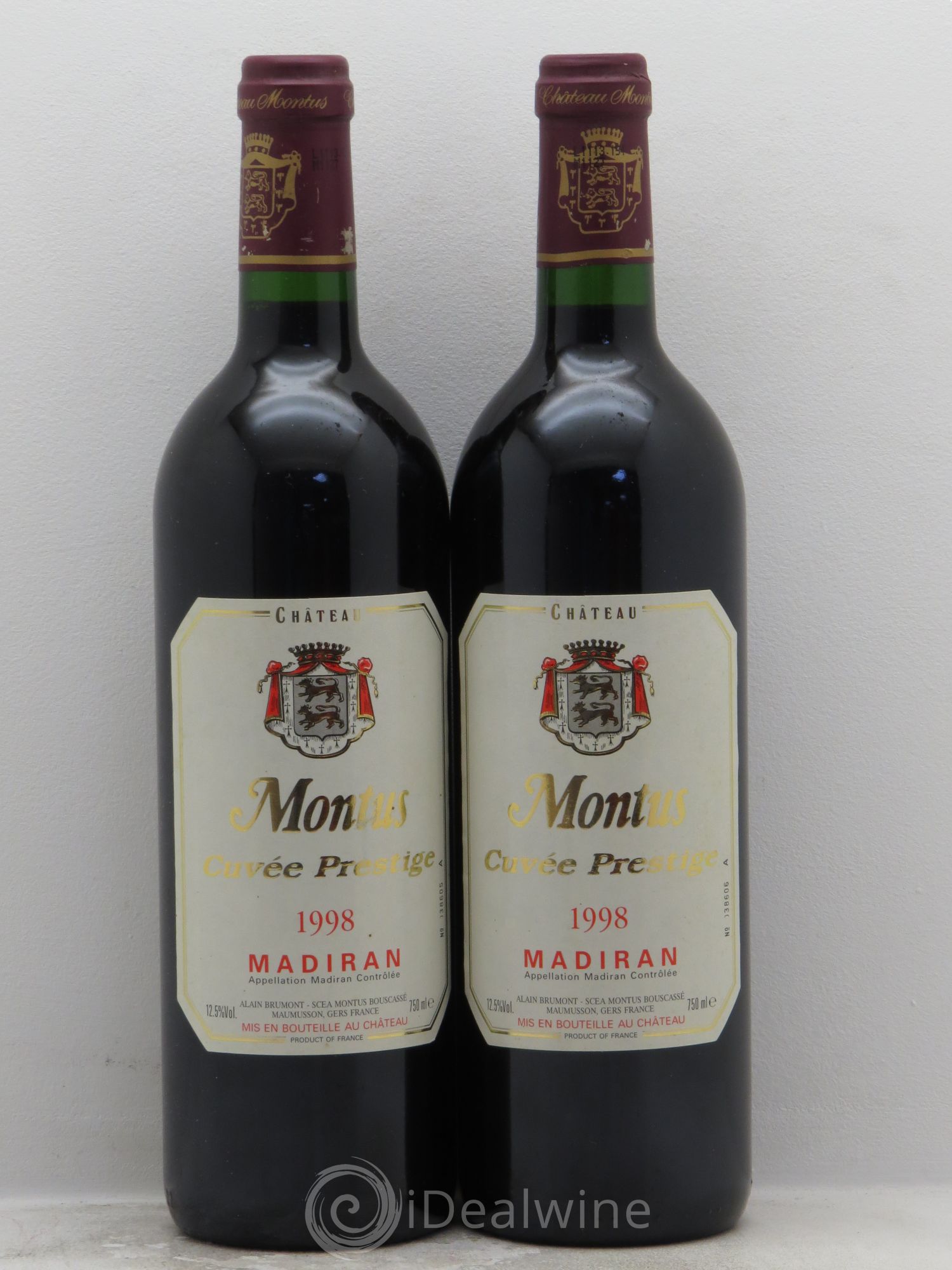 Madiran Château Montus-Prestige Alain Brumont 1998 - Lot de 2 bouteilles - 0