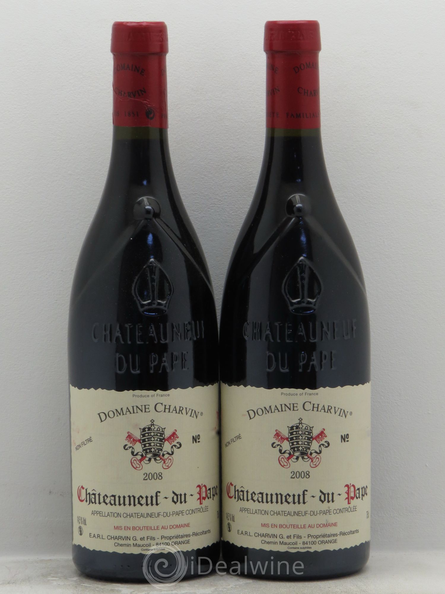 Châteauneuf-du-Pape Charvin (Domaine) 2008 - Lot de 2 bouteilles - 0