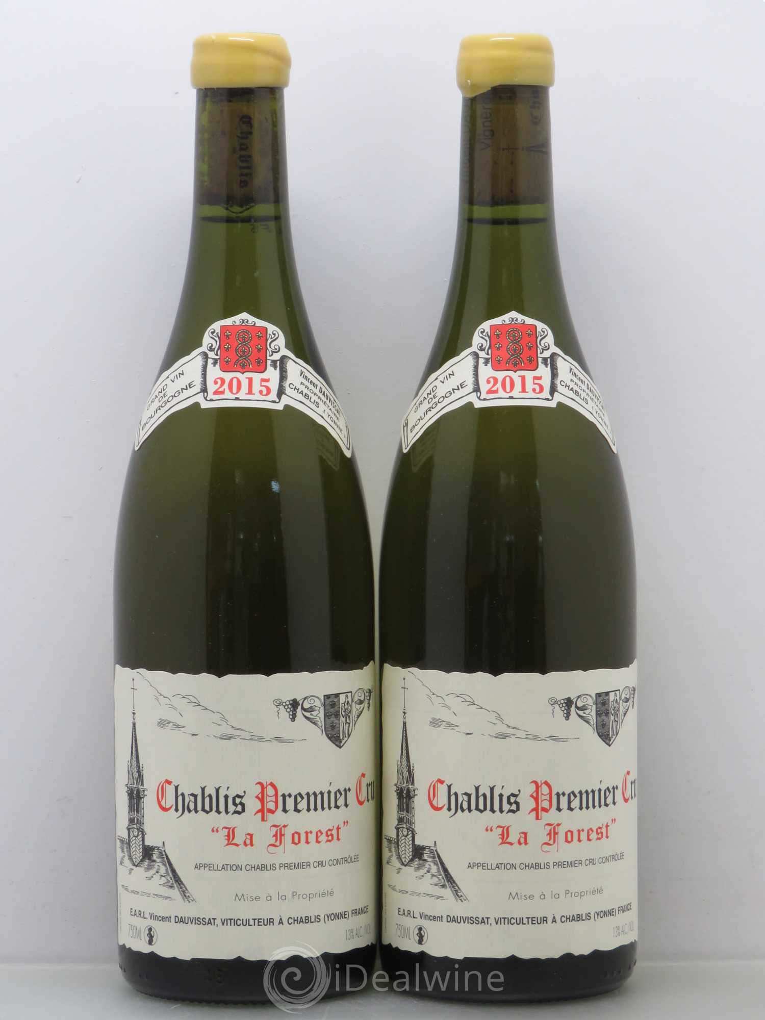 Chablis 1er Cru La Forest Vincent Dauvissat (Domaine) 2015 - Lot de 2 bouteilles - 0
