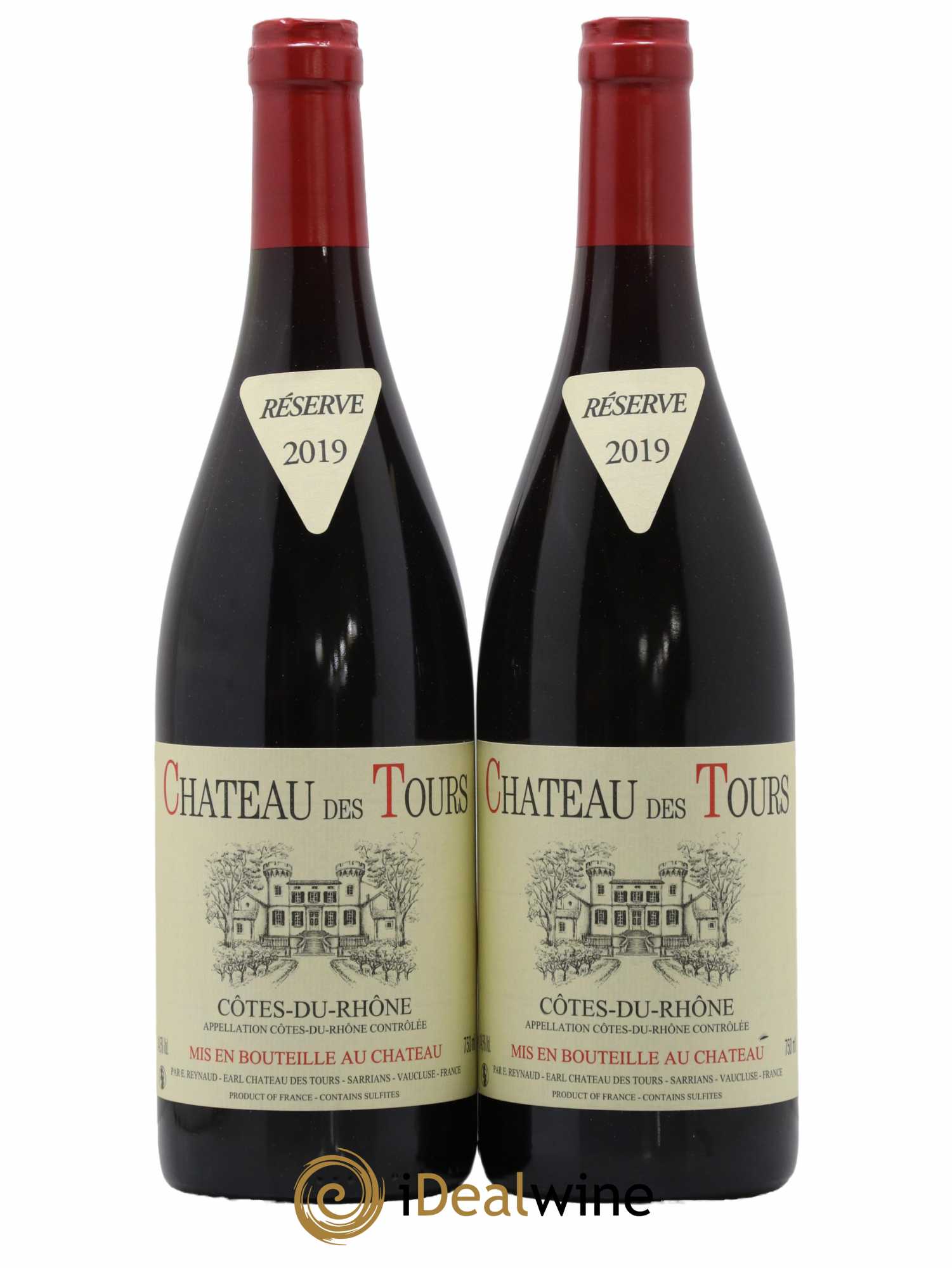 Côtes-du-Rhône Château des Tours Emmanuel Reynaud 2019 - Lot de 2 bouteilles - 0