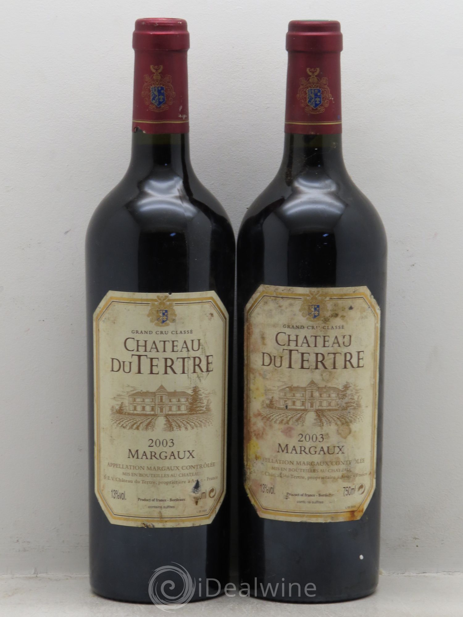 Château du Tertre 5ème Grand Cru Classé 2003 - Lot de 2 bouteilles - 0