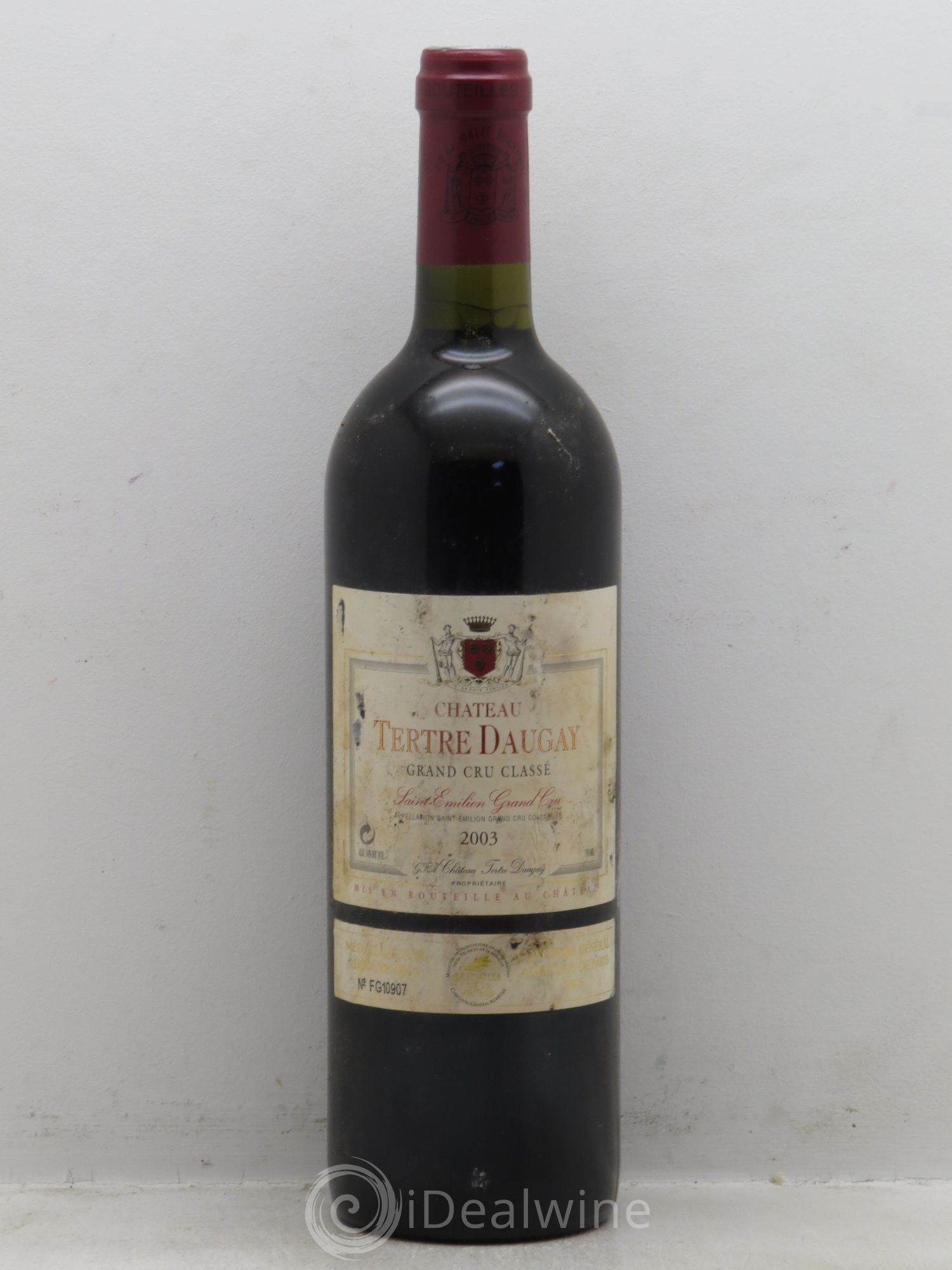Château Tertre Daugay Grand Cru Classé 2003 - Lot de 1 bouteille - 0