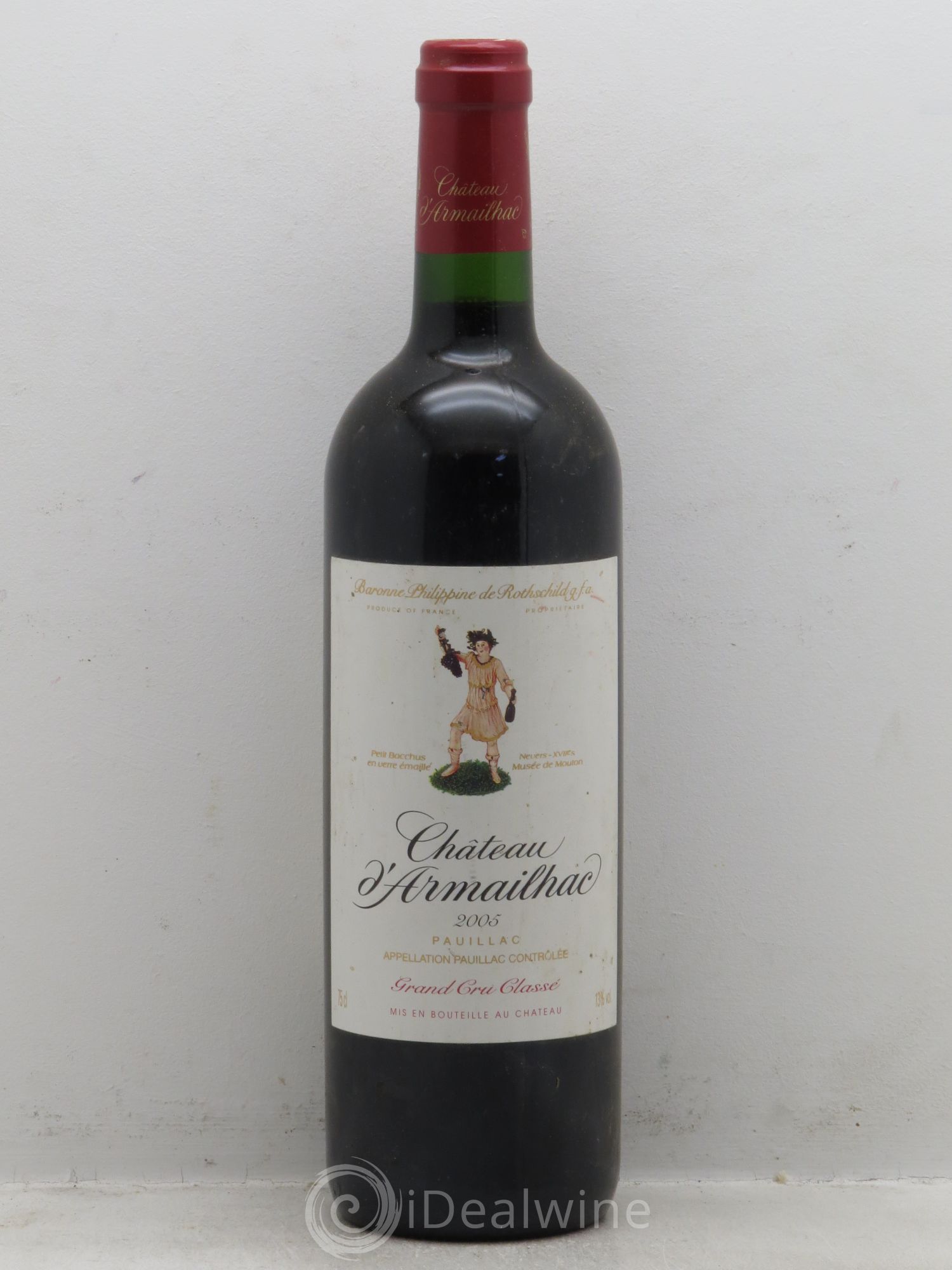 Château d' Armailhac - Mouton Baron(ne) Philippe 5ème Grand Cru Classé 2005 - Lot de 1 bouteille - 0