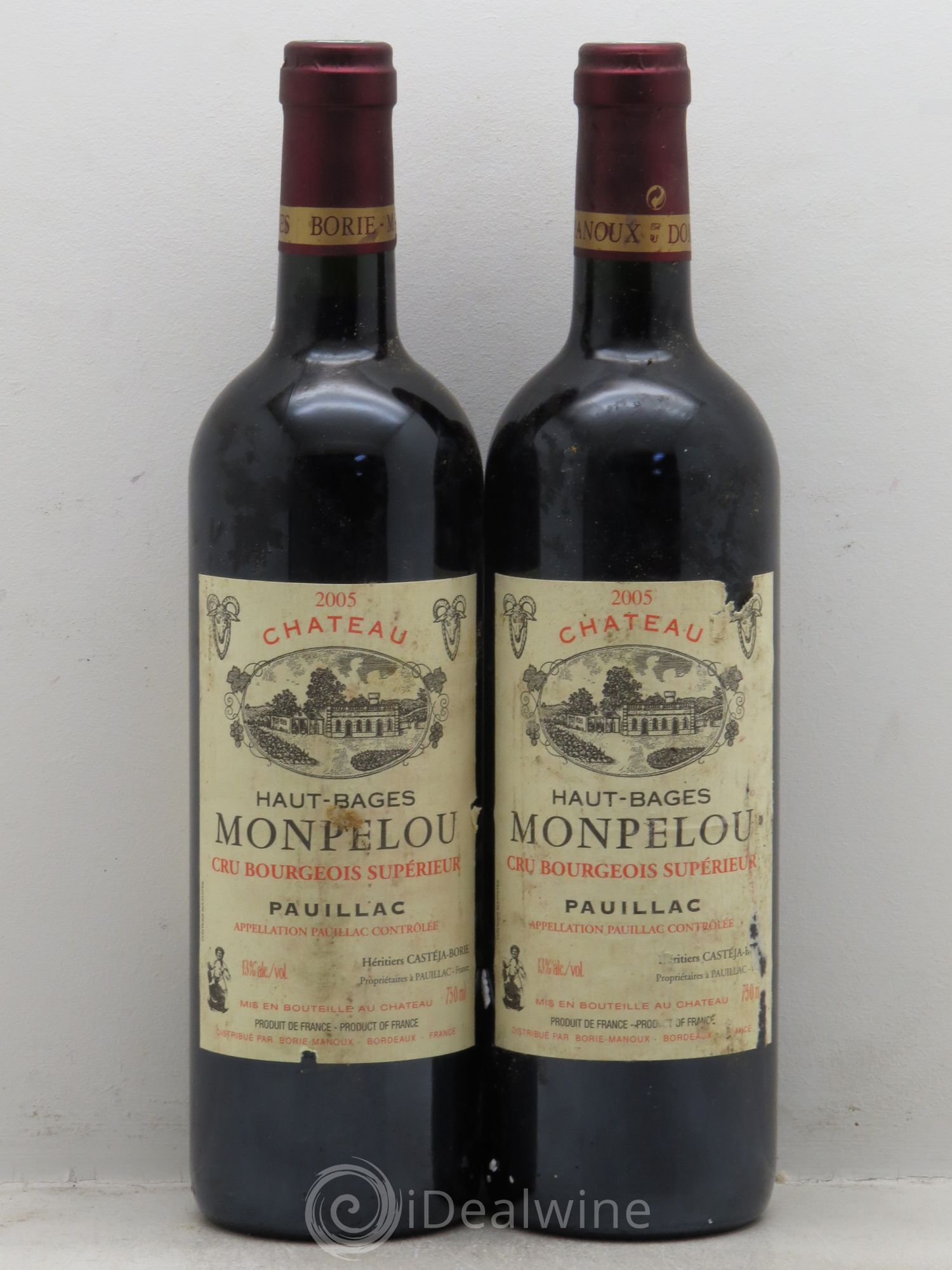 Château Haut Bages Monpelou Cru Bourgeois 2005 - Lot de 2 bouteilles - 0