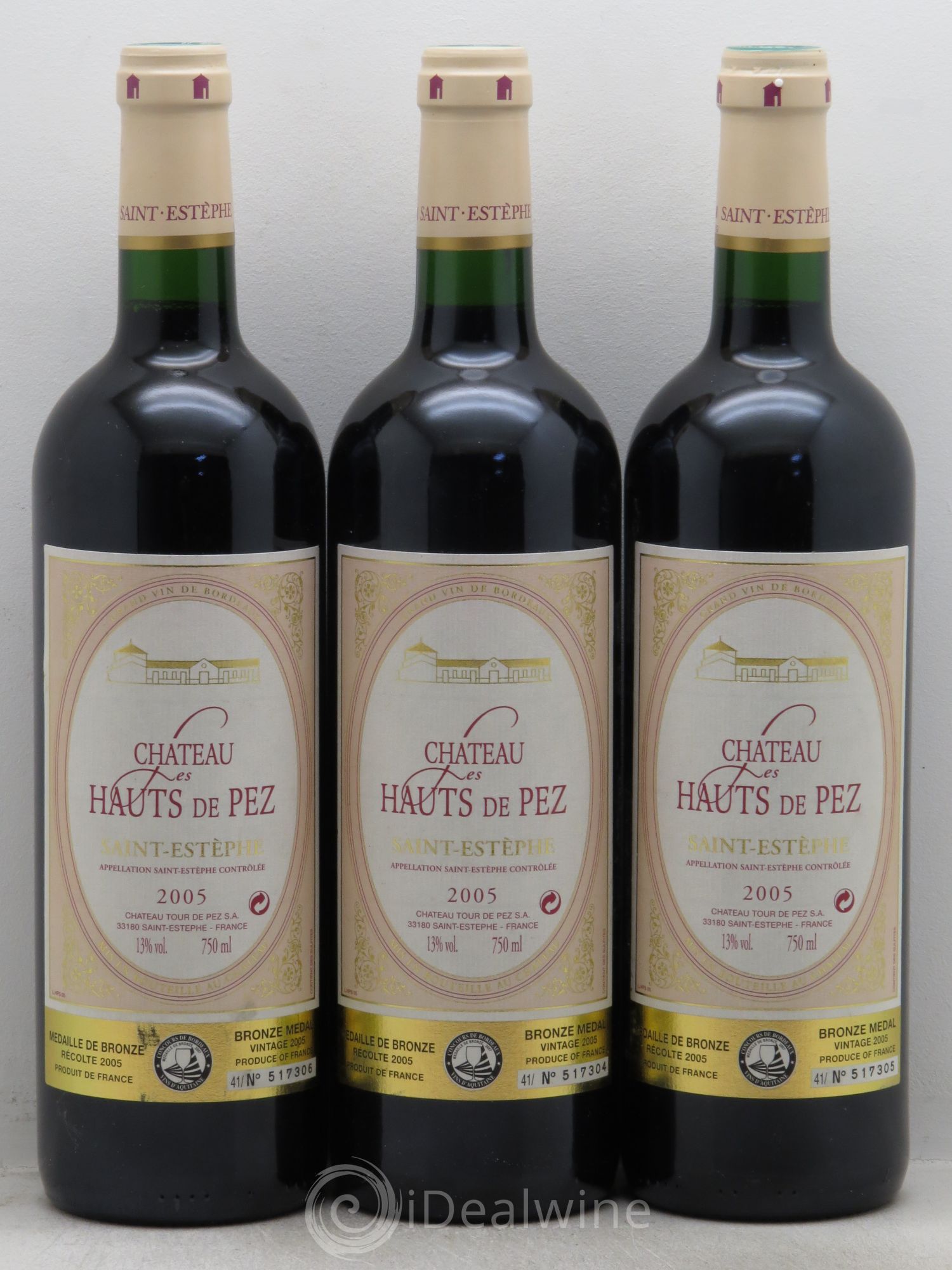 Saint-Estèphe Hauts de Pez 2005 - Posten von 3 Flaschen - 0