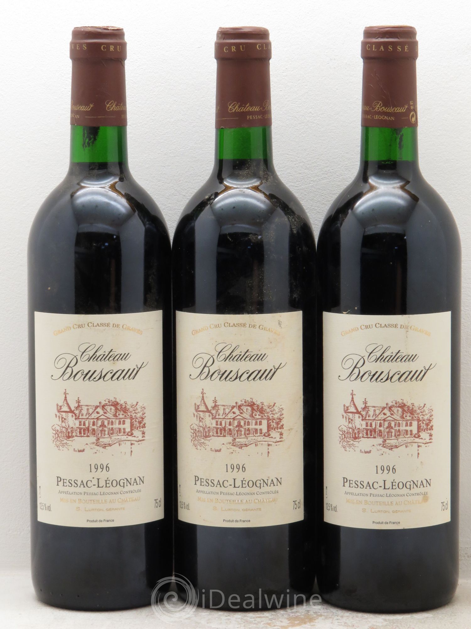 Château Bouscaut Cru Classé de Graves (sans prix de réserve) 1996 - Lot de 3 bouteilles - 0