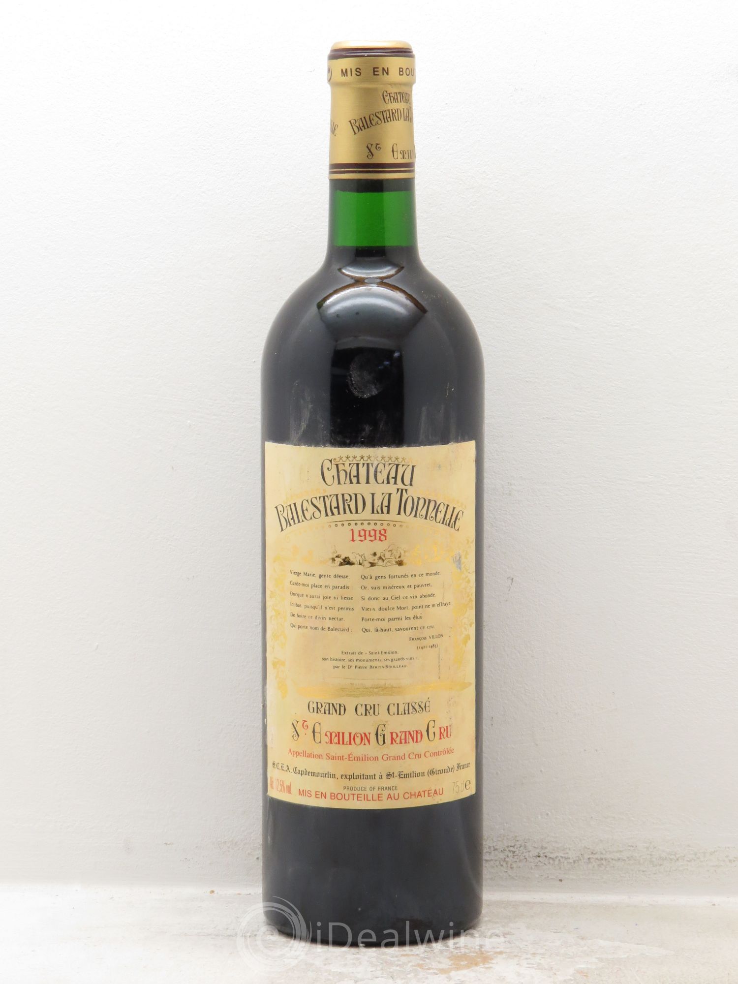Château Balestard la Tonnelle Grand Cru Classé 1998 - Lot de 6 bouteilles - 0