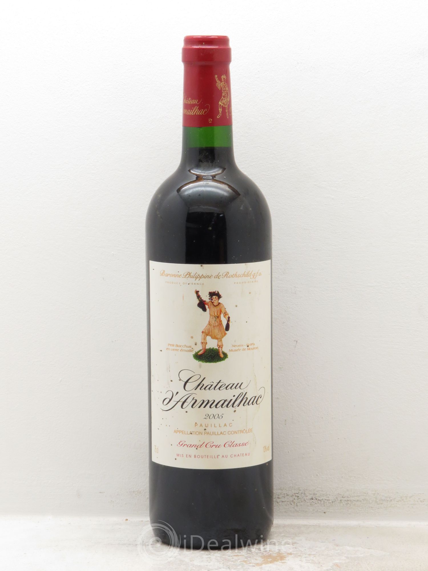 Château d' Armailhac - Mouton Baron(ne) Philippe 5ème Grand Cru Classé 2005 - Lot de 1 bouteille - 0