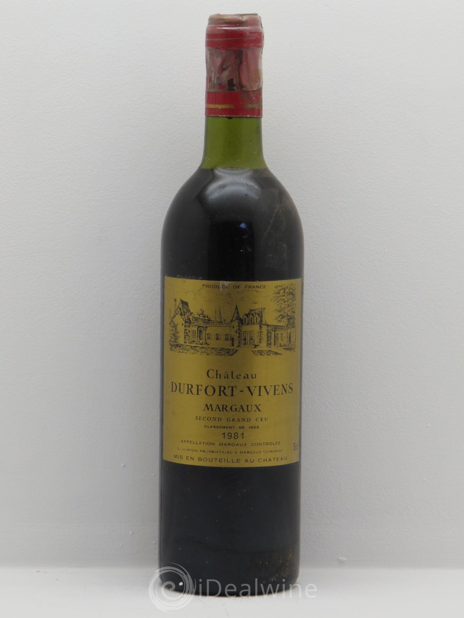 Château Durfort Vivens 2ème Grand Cru Classé 1981 - Lot de 1 bouteille - 0