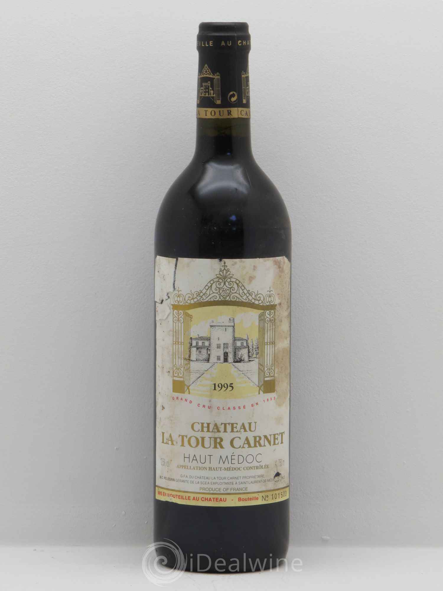 Château la Tour Carnet 4ème Grand Cru Classé 1995 - Lot de 1 bouteille - 0