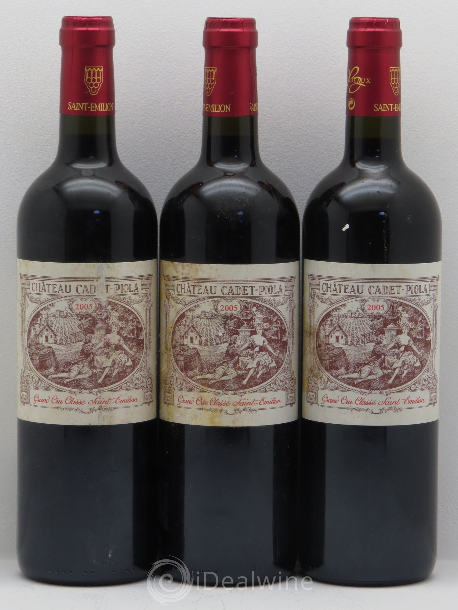 Château Cadet Piola Grand Cru Classé 2005 - Lot de 3 bouteilles - 0