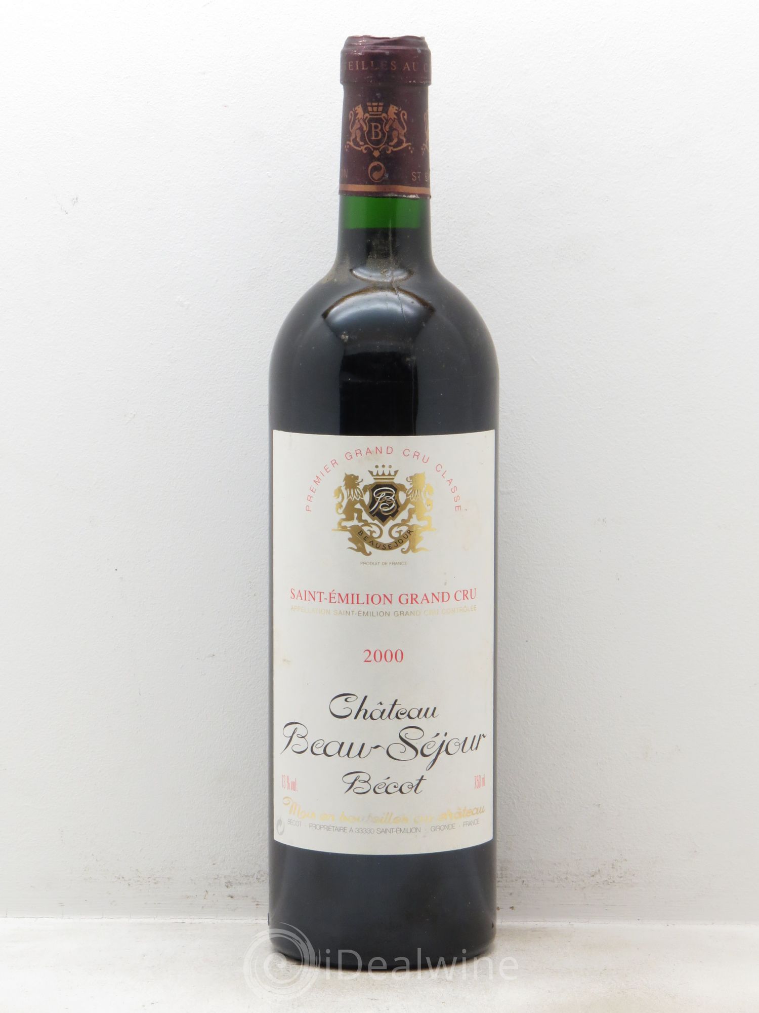 Château Beau-Séjour Bécot 1er Grand Cru Classé B 2000 - Lot de 1 bouteille - 0