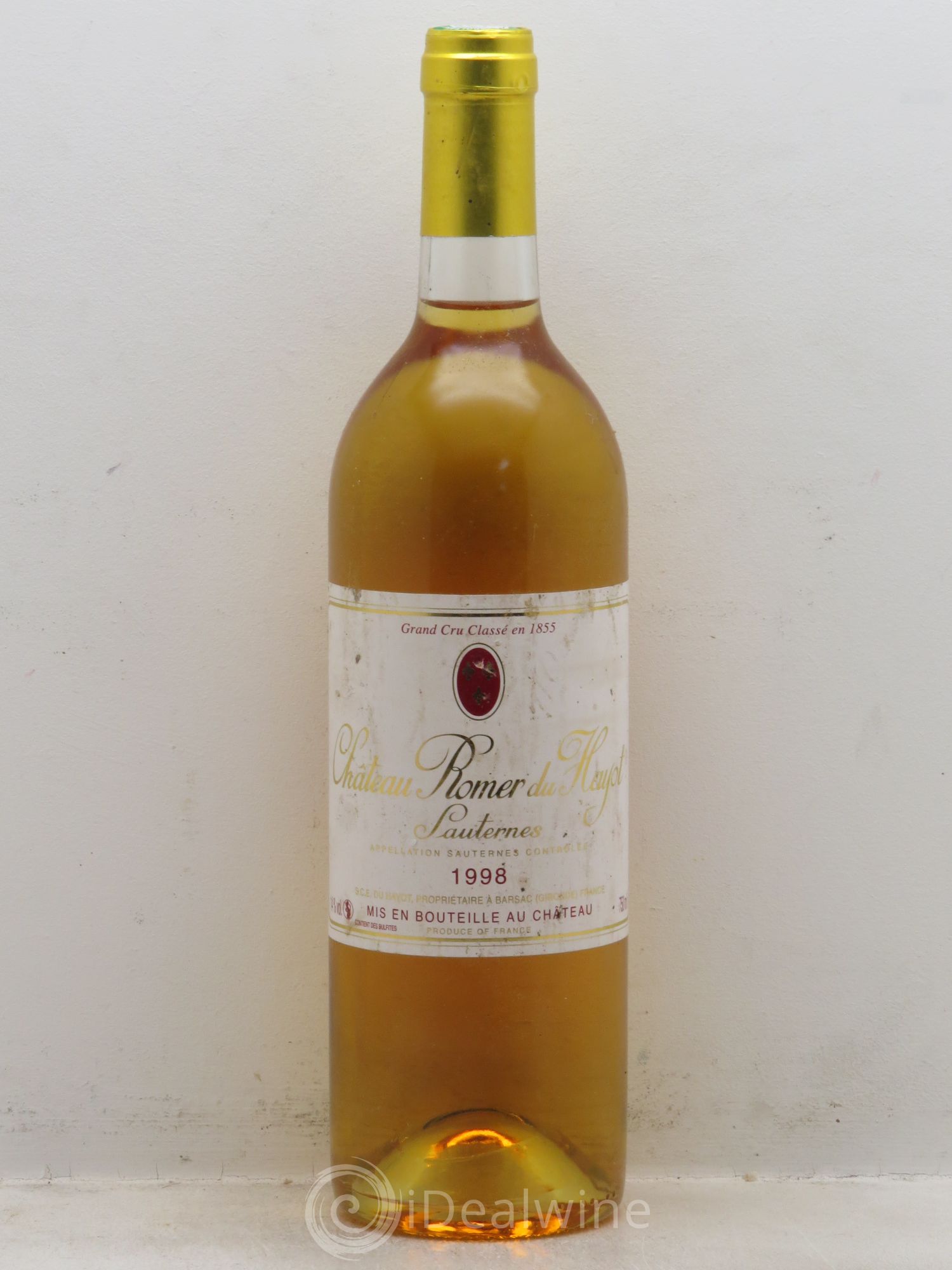 Château Romer du Hayot 2ème Grand Cru Classé 1998 - Lotto di 1 bottiglia - 0
