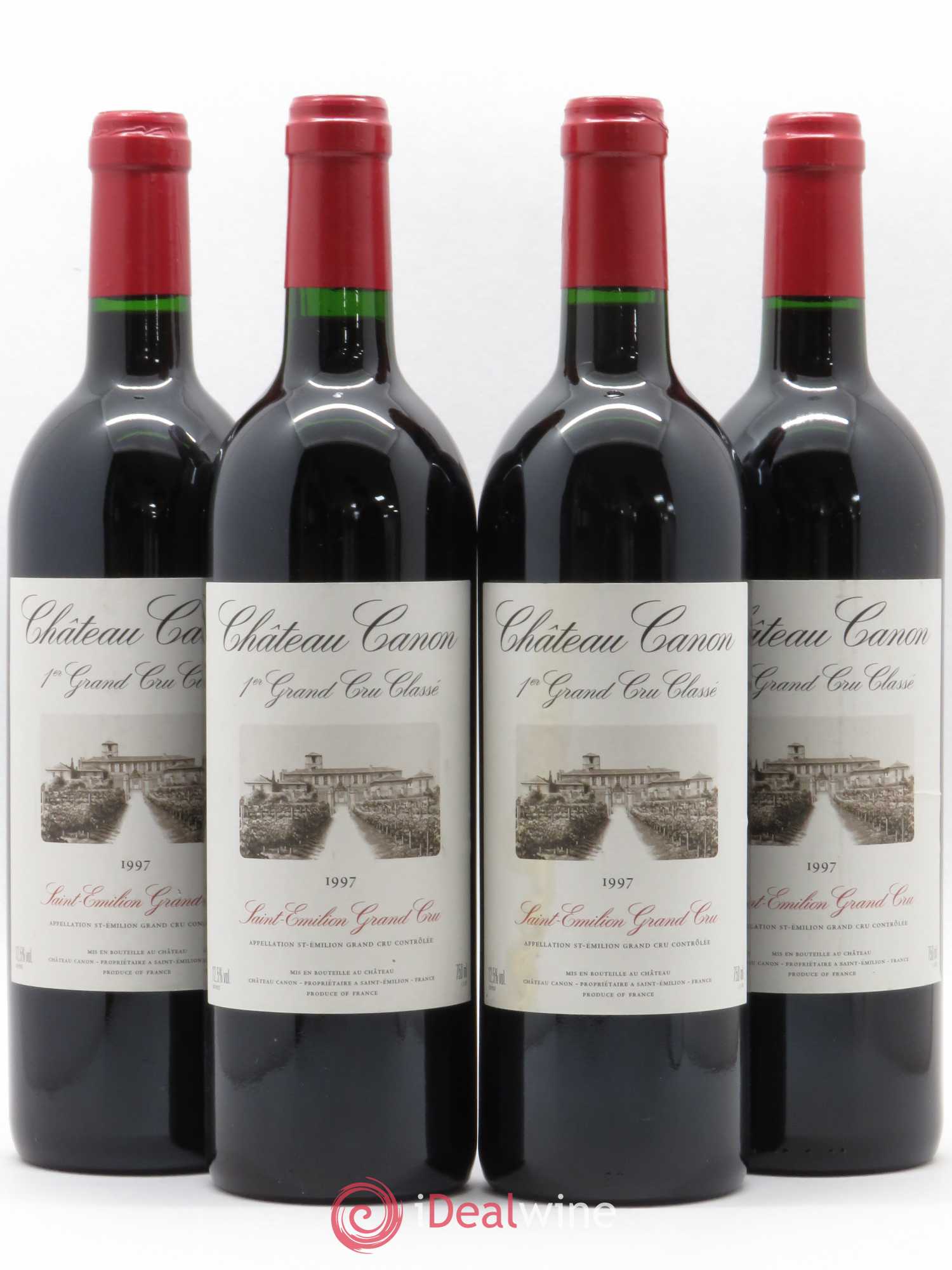 Château Canon 1er Grand Cru Classé B 1997 - Lot de 4 bouteilles - 0