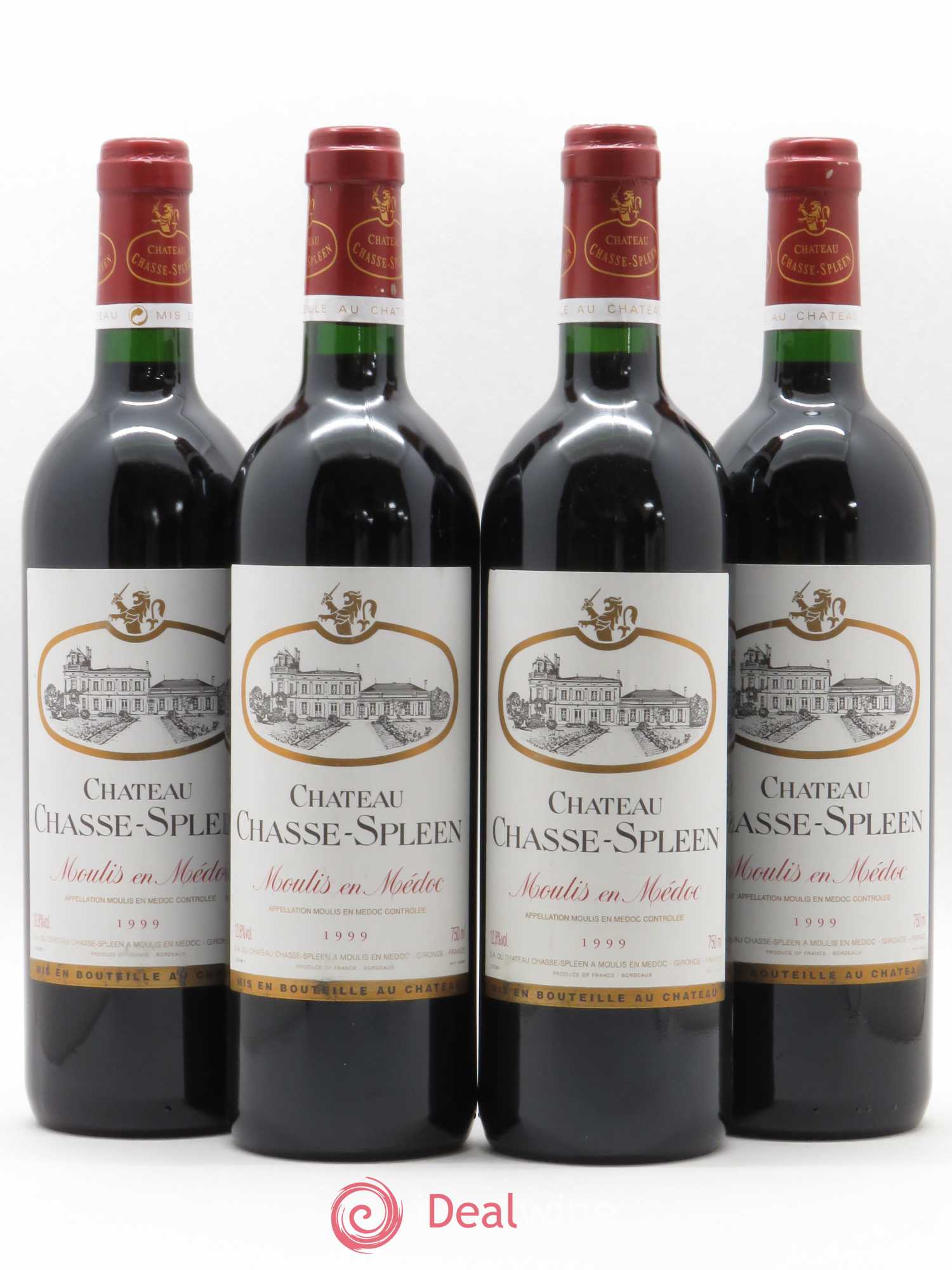 Château Chasse Spleen 1999 - Lot de 4 bouteilles - 0