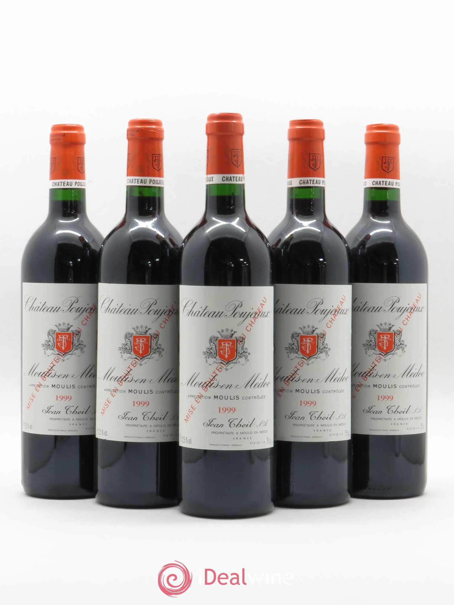 Château Poujeaux 1999 - Lot de 5 bouteilles - 0