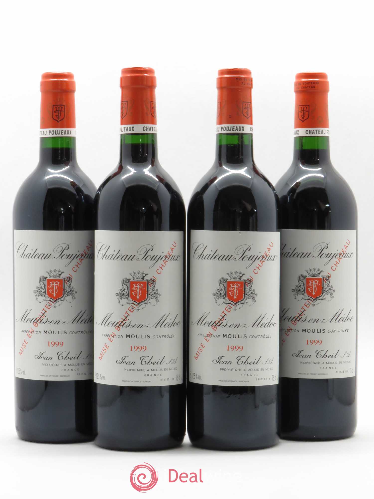 Château Poujeaux 1999 - Lot de 4 bouteilles - 0