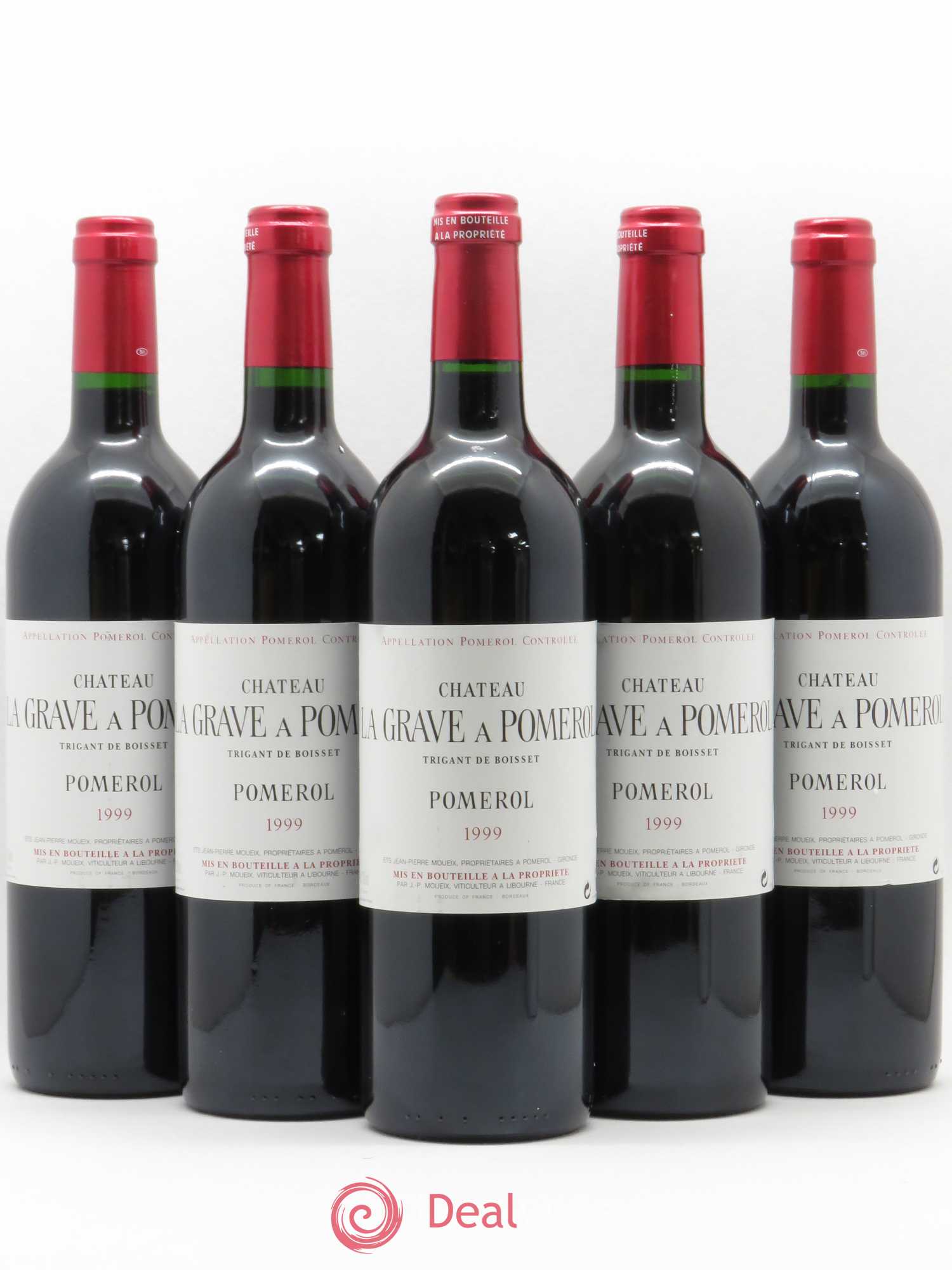 Château La Grave à Pomerol (Trigant de Boisset) 1999 - Lot de 5 bouteilles - 0