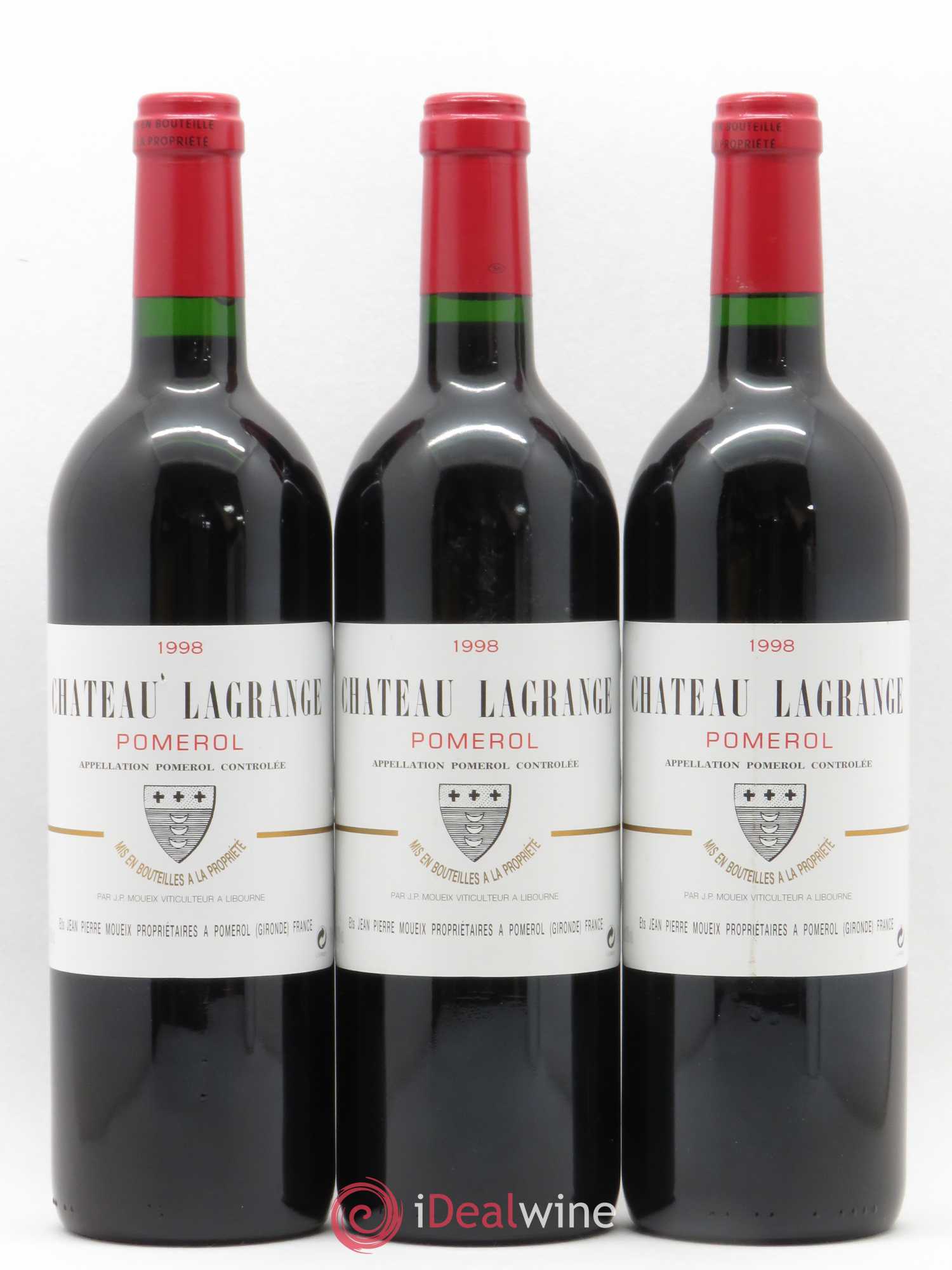 Château Lagrange à Pomerol 1998 - Lot de 3 bouteilles - 0