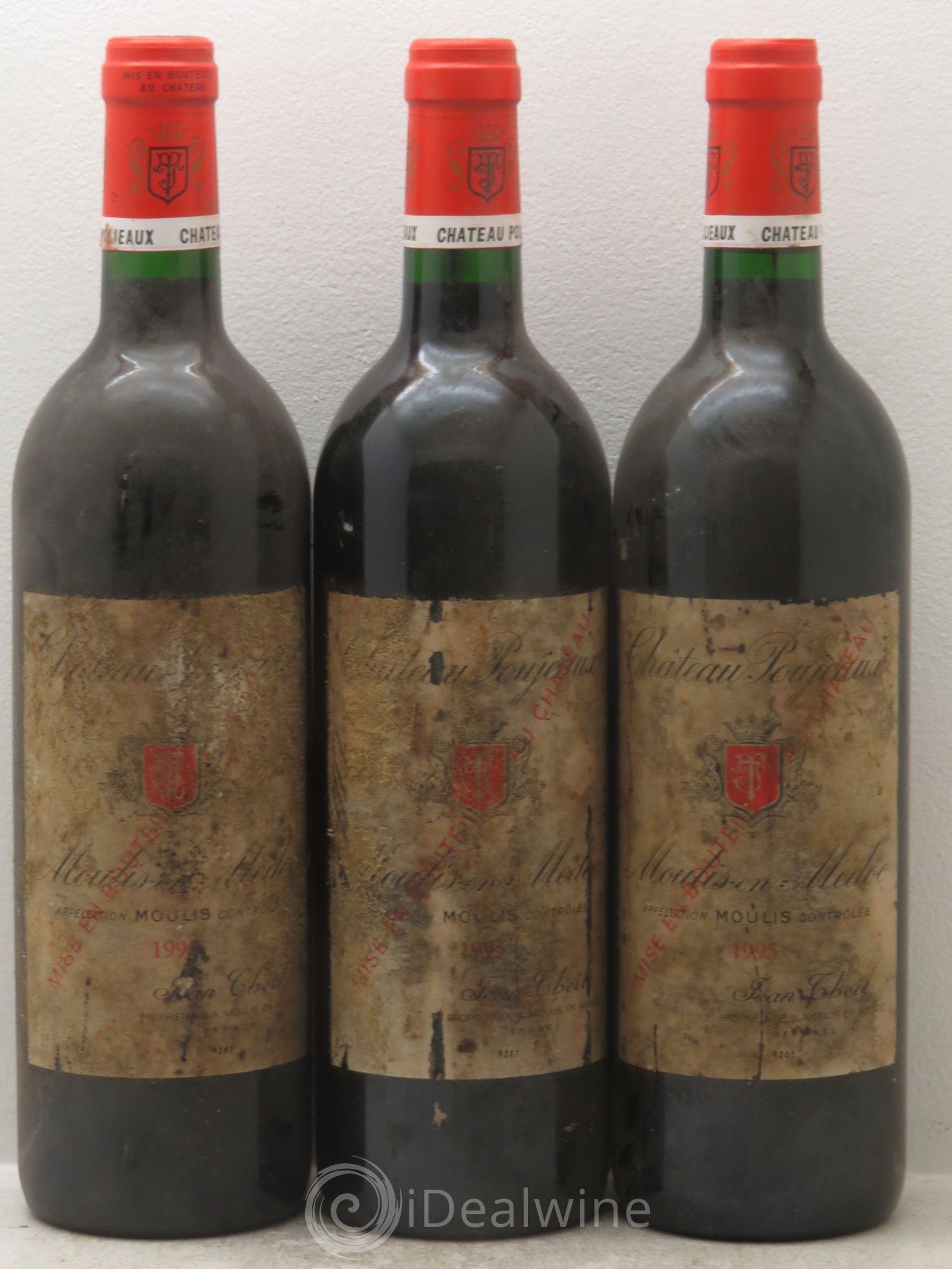 Château Poujeaux 1995 - Lot de 3 bouteilles - 0