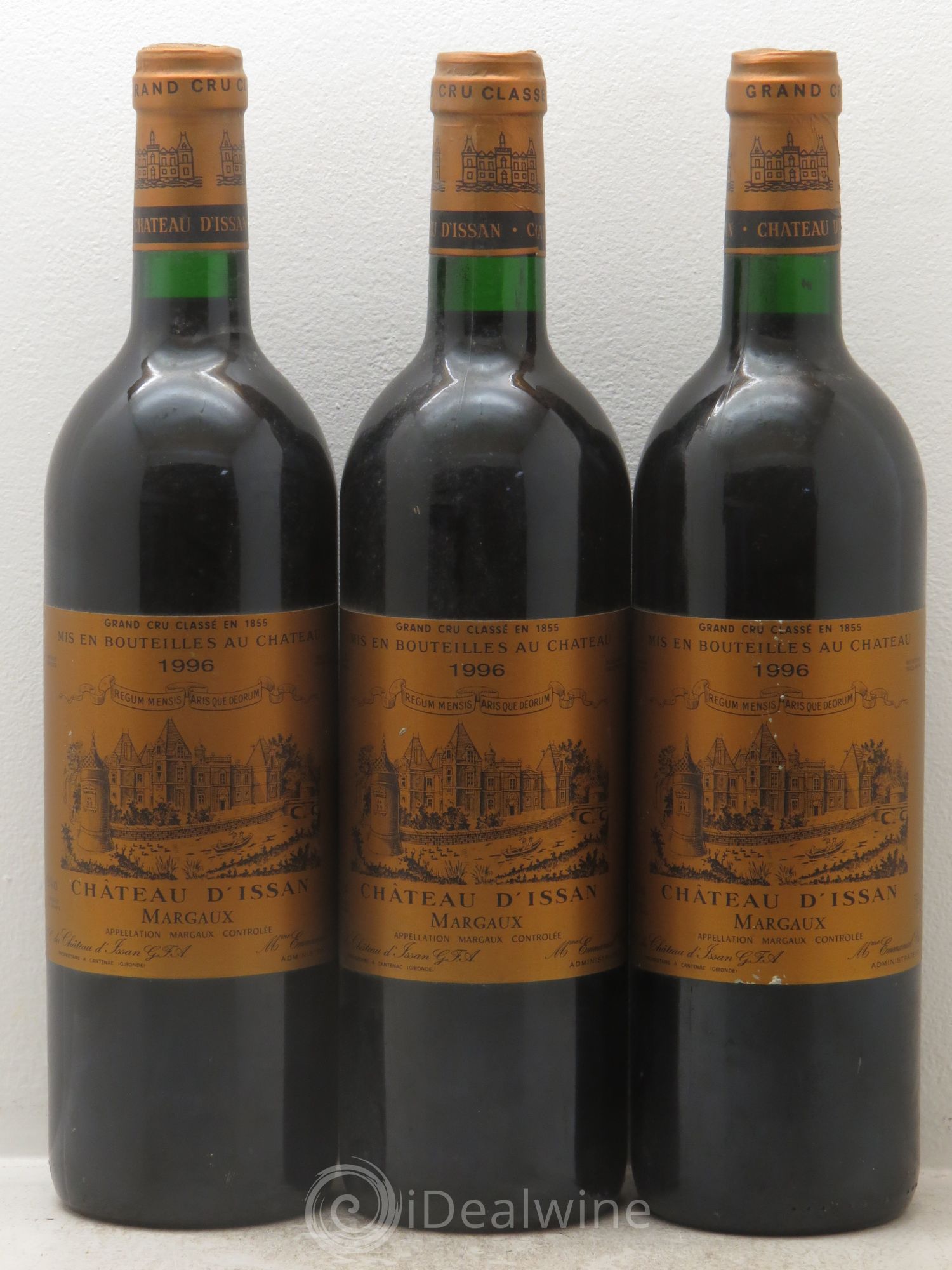Château d'Issan 3ème Grand Cru Classé 1996 - Lot de 3 bouteilles - 0